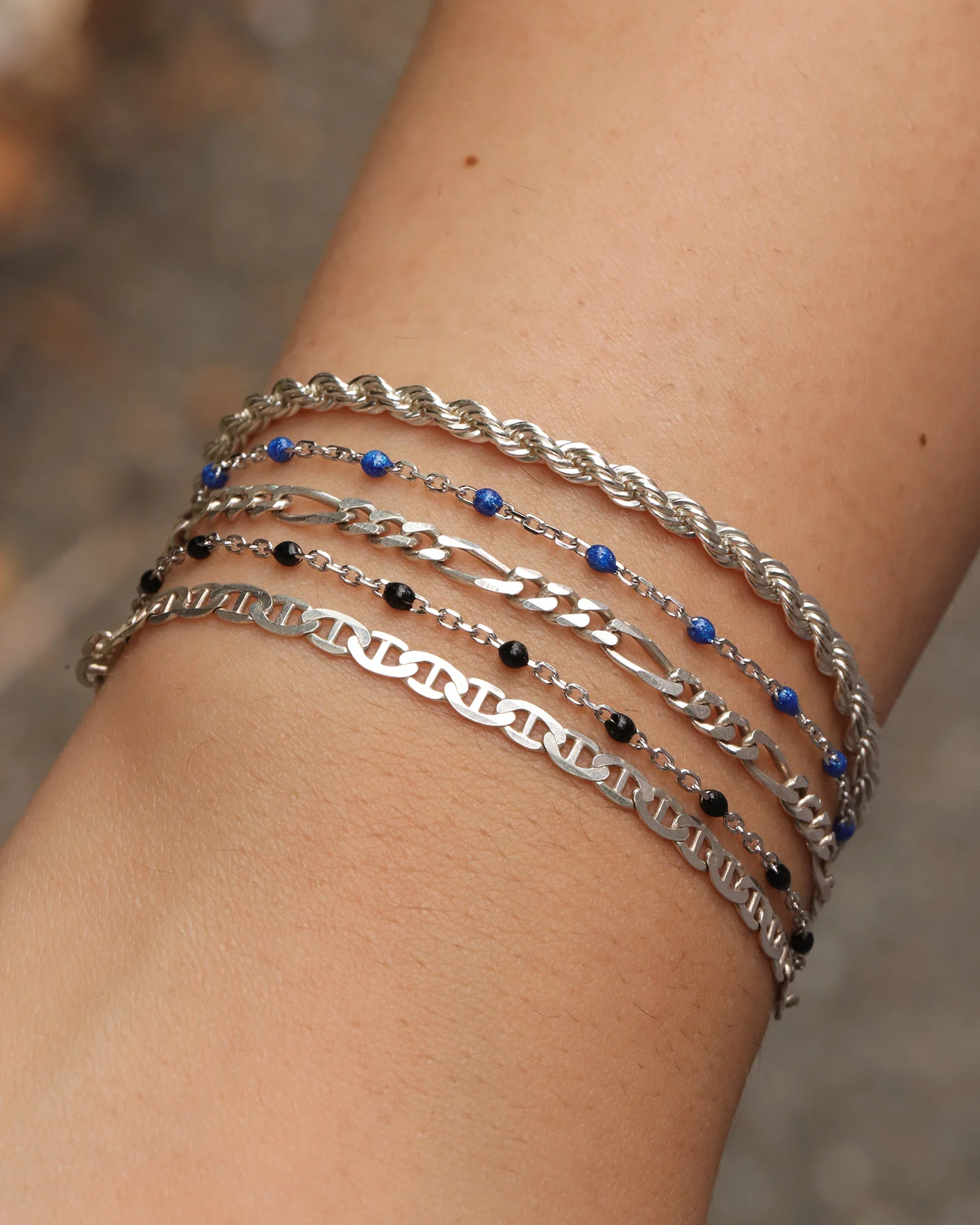 Enamel Beaded Chain Bracelet - Image 2