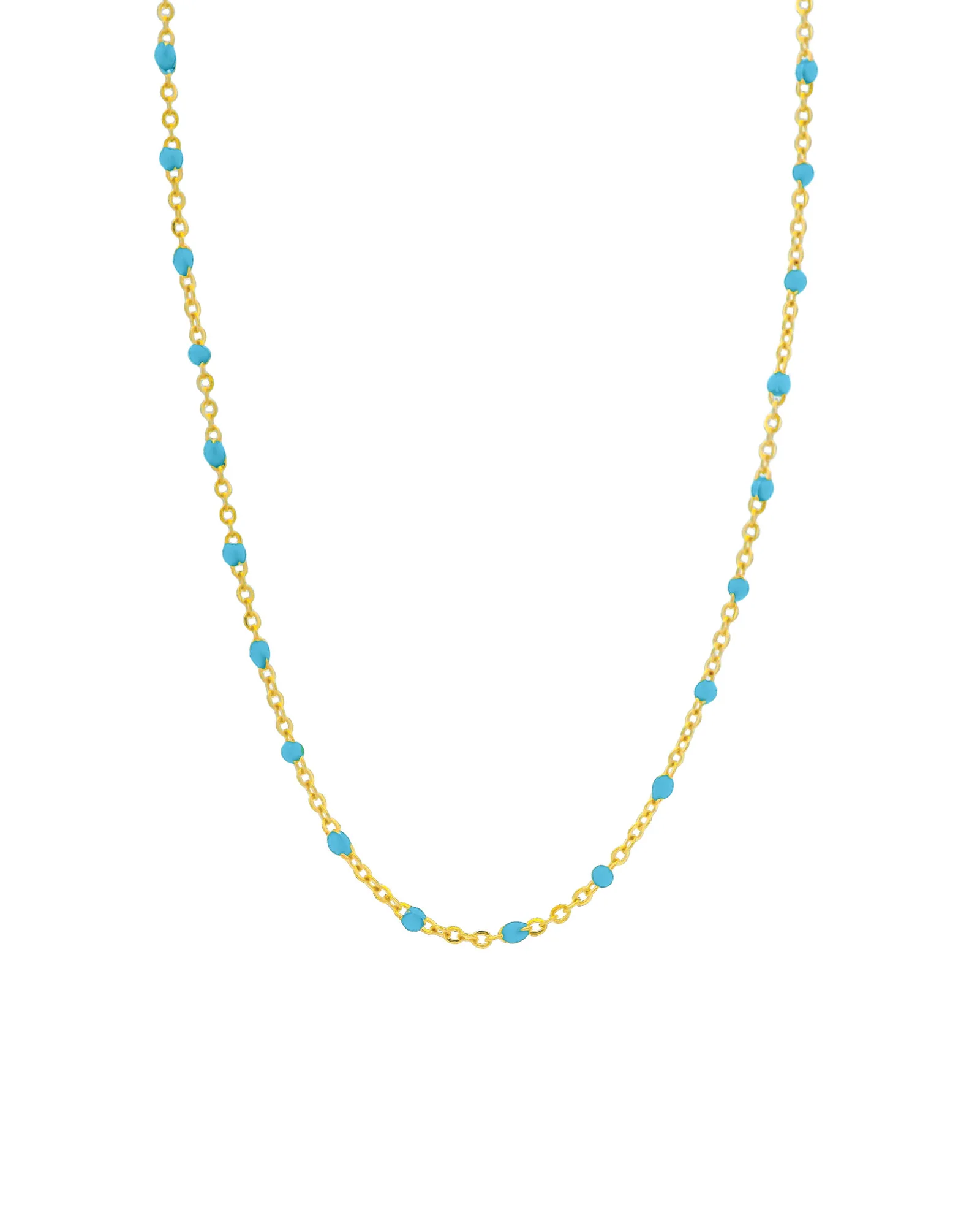 Enamel Beaded Chain Necklace