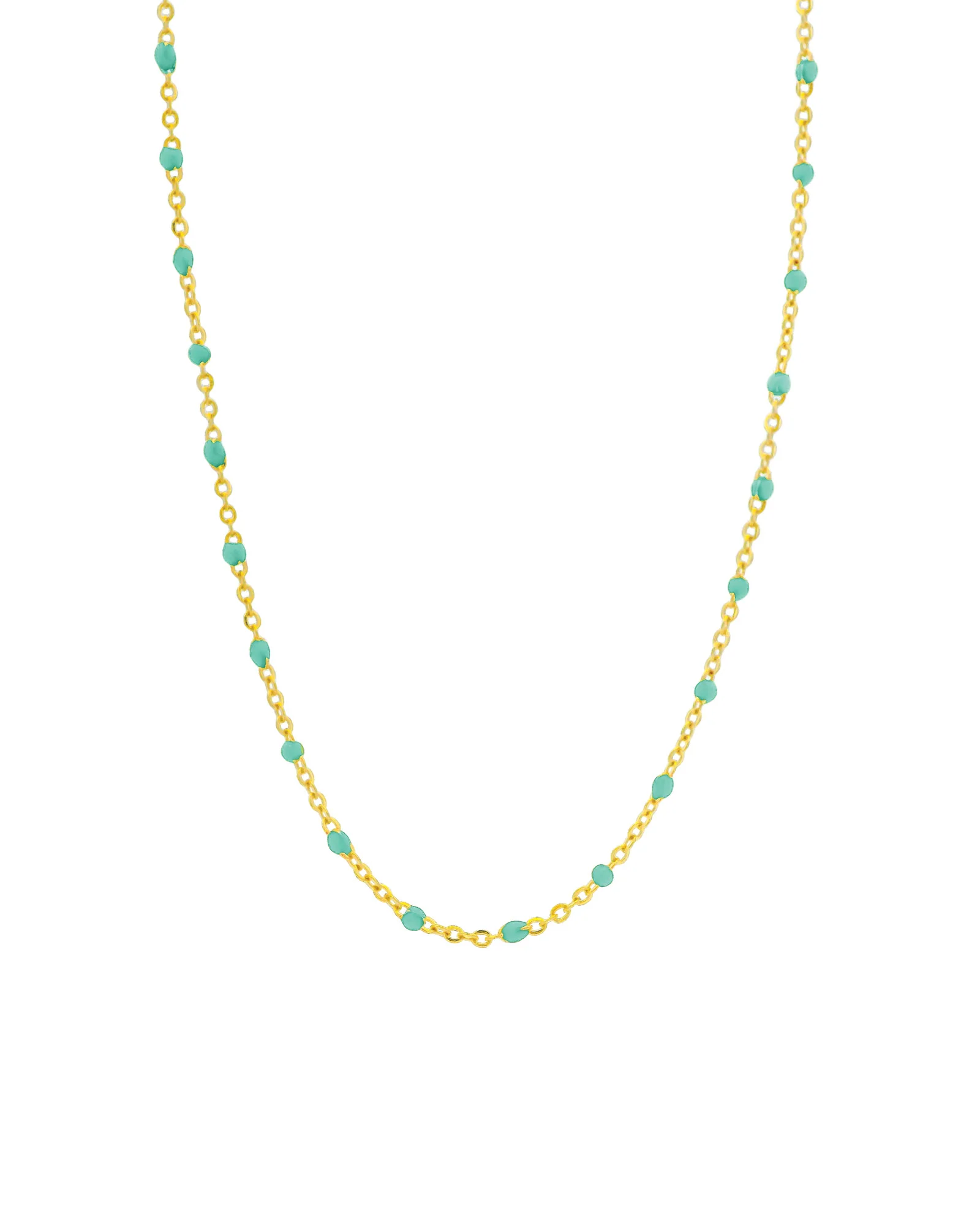 Enamel Beaded Chain Necklace