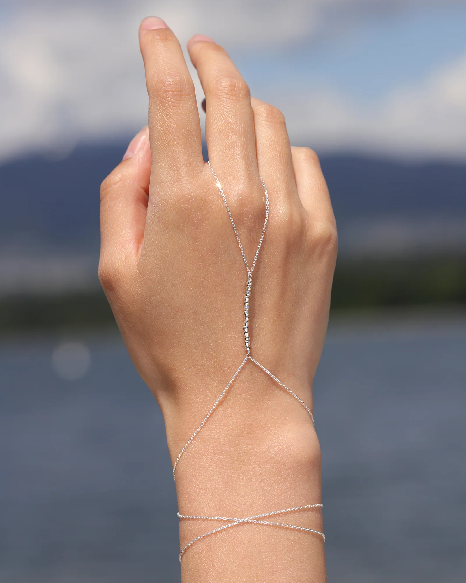 Mirror Beaded Hand Chain - Image 2