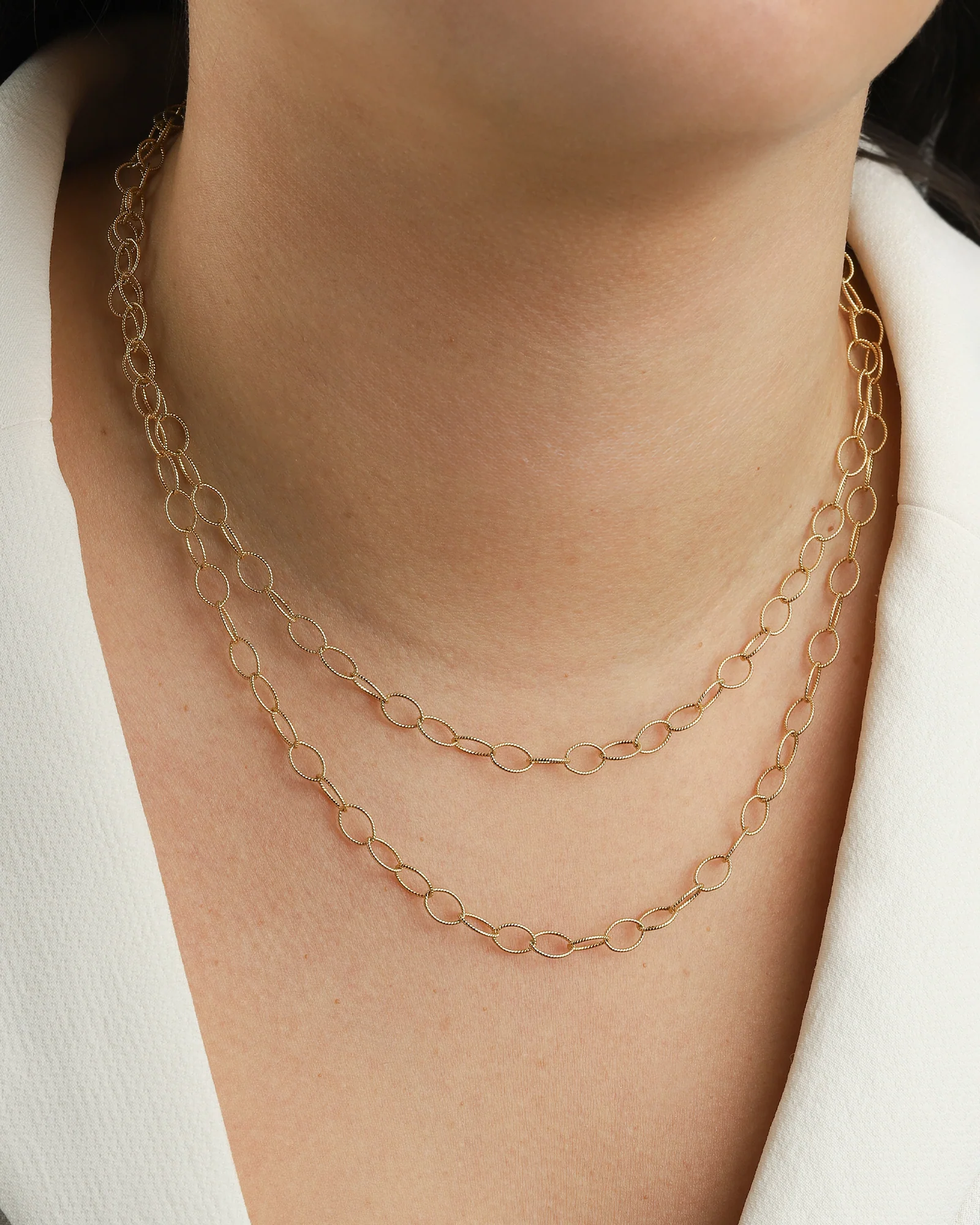 Oval Twist Cable Necklace - Image 2