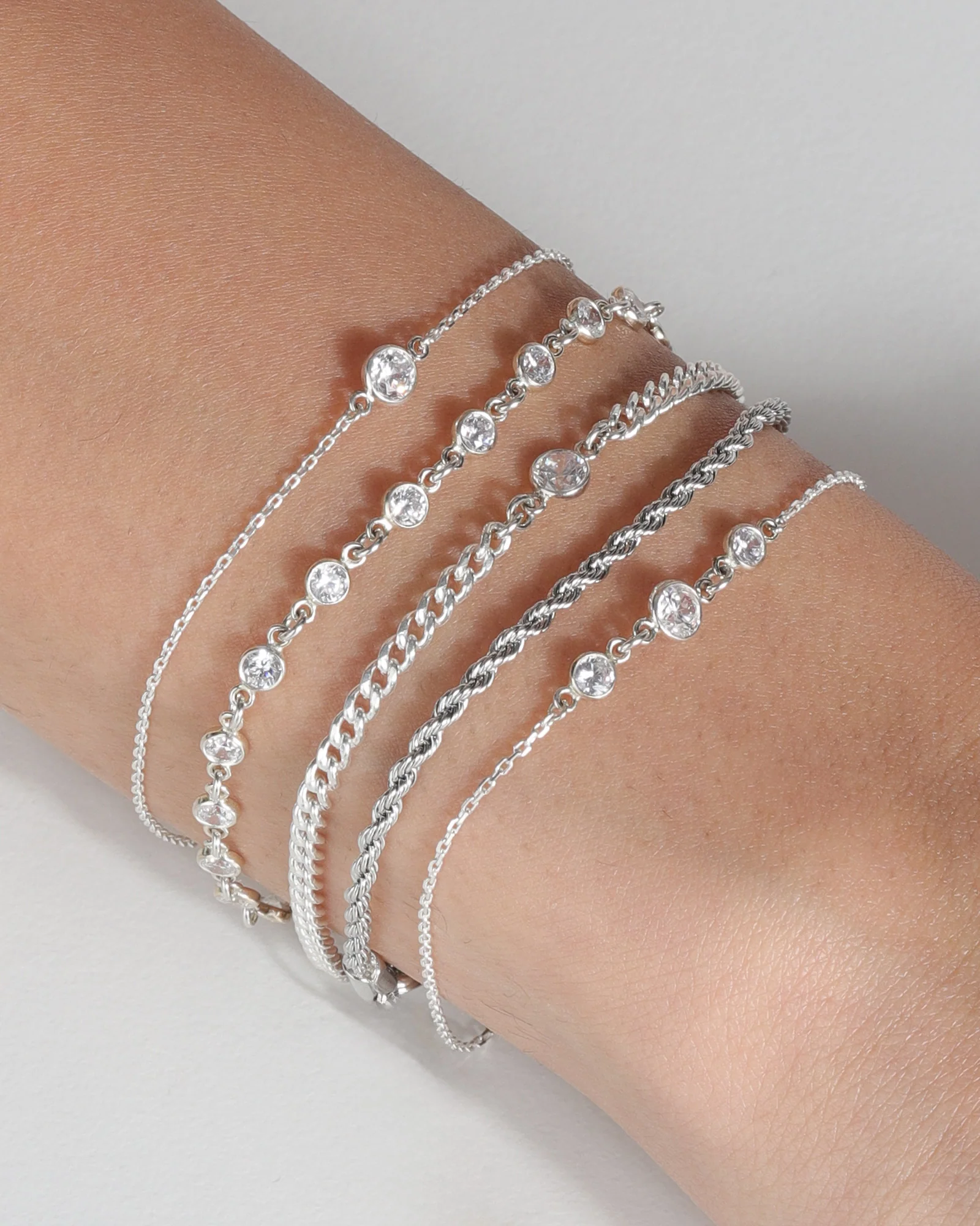 Curb Chain CZ Bracelet - Image 2
