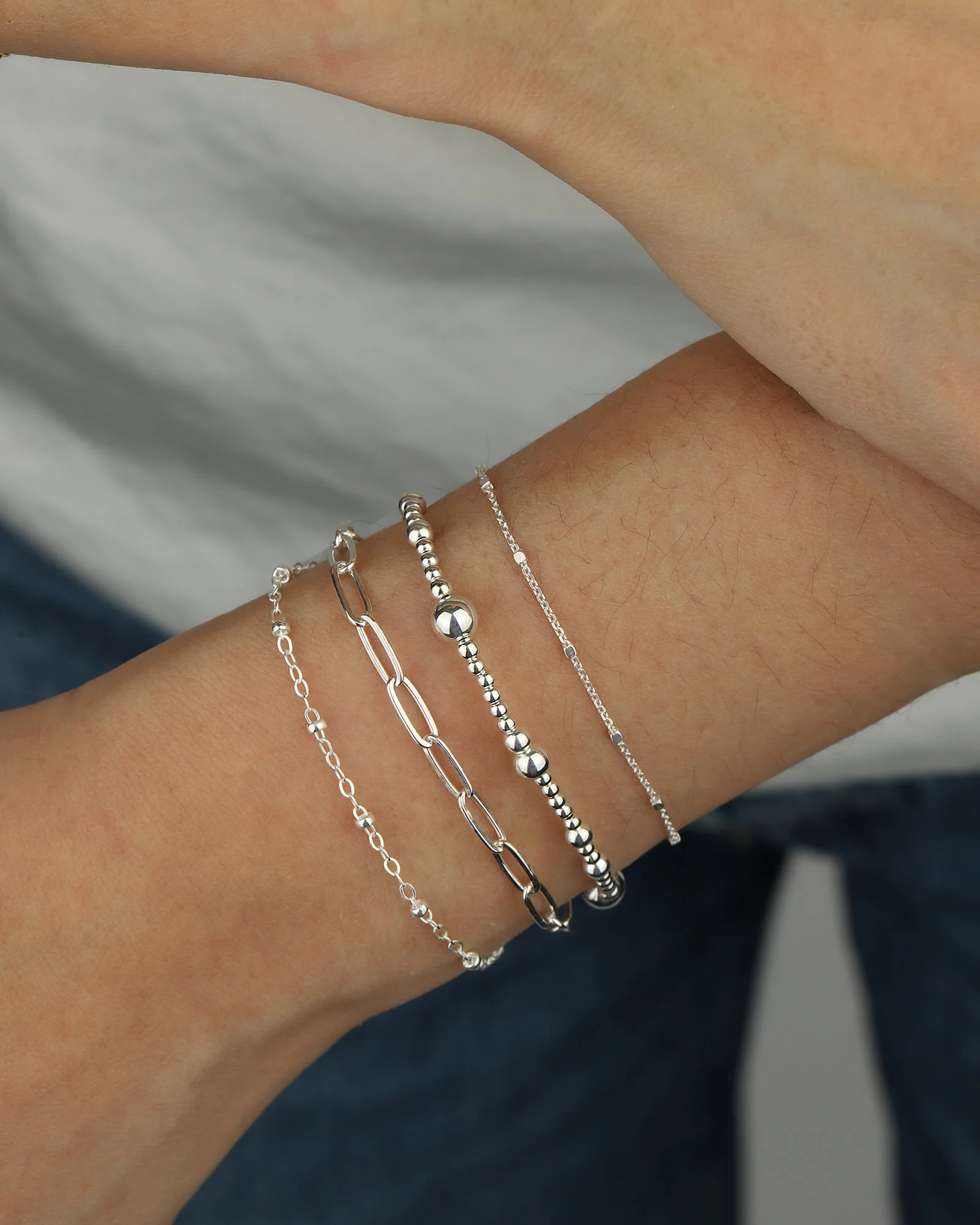 Square Satellite Chain Bracelet - Image 2