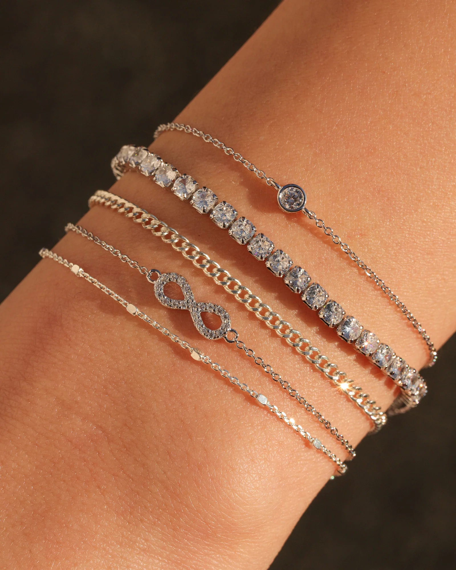 Square Satellite Chain Bracelet - Image 4
