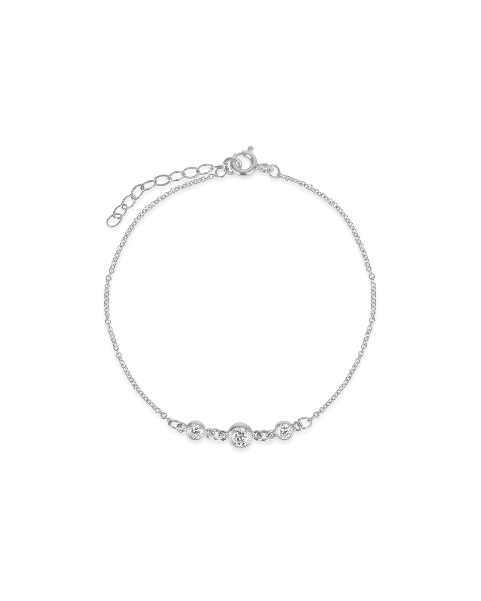 Three Graduated CZ Bracelet