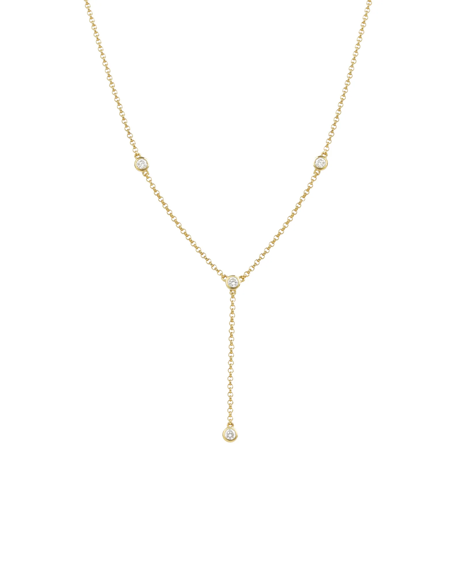 Diamond Bezel Lariat