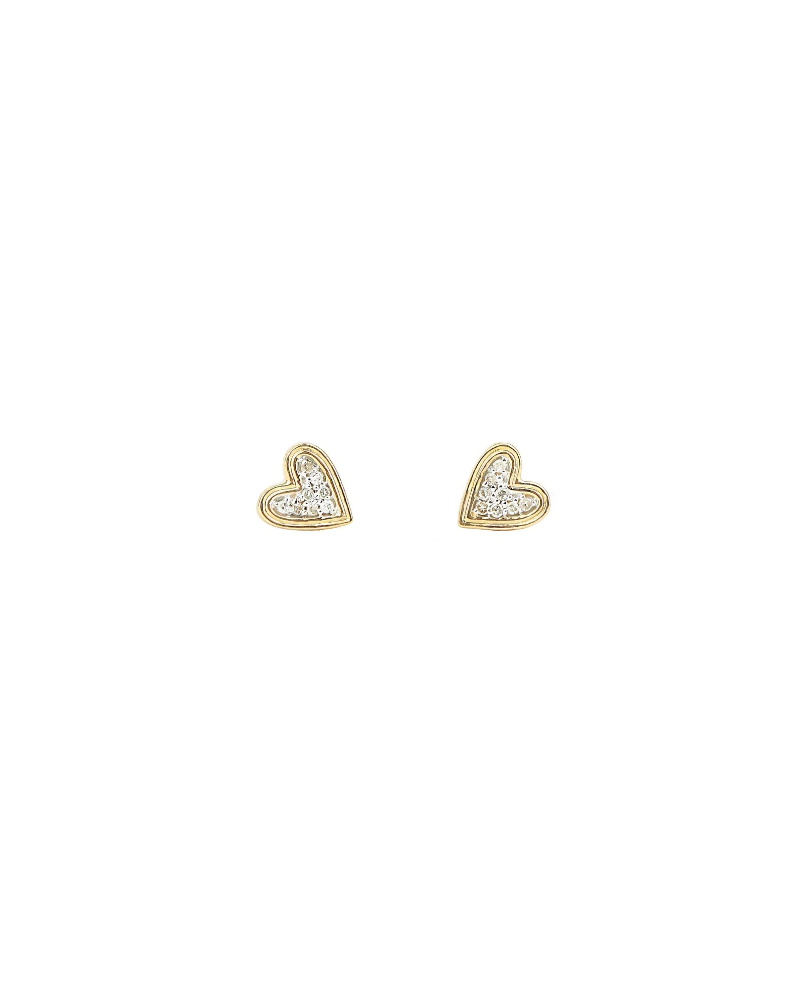 Make Your Move Pavé Heart Studs
