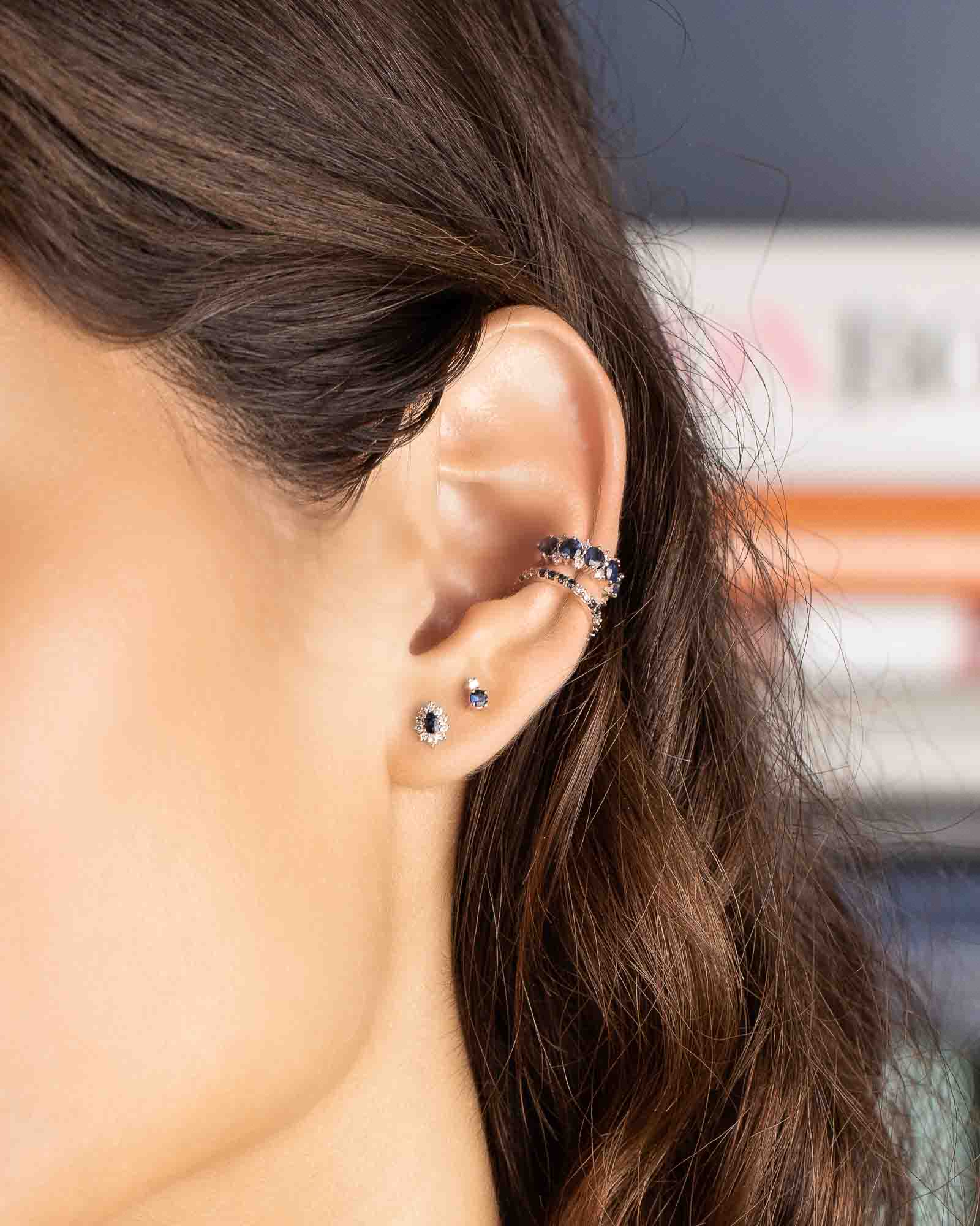 Small Diamond Sapphire Amigos Stud - Image 2