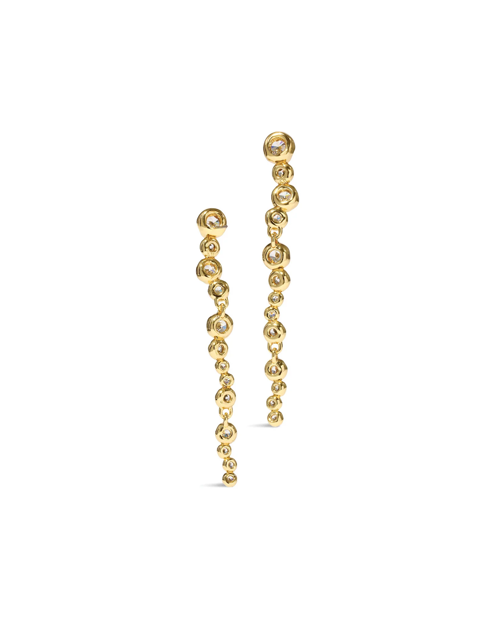 Asterales Gold CZ Cascading Earrings - Image 3