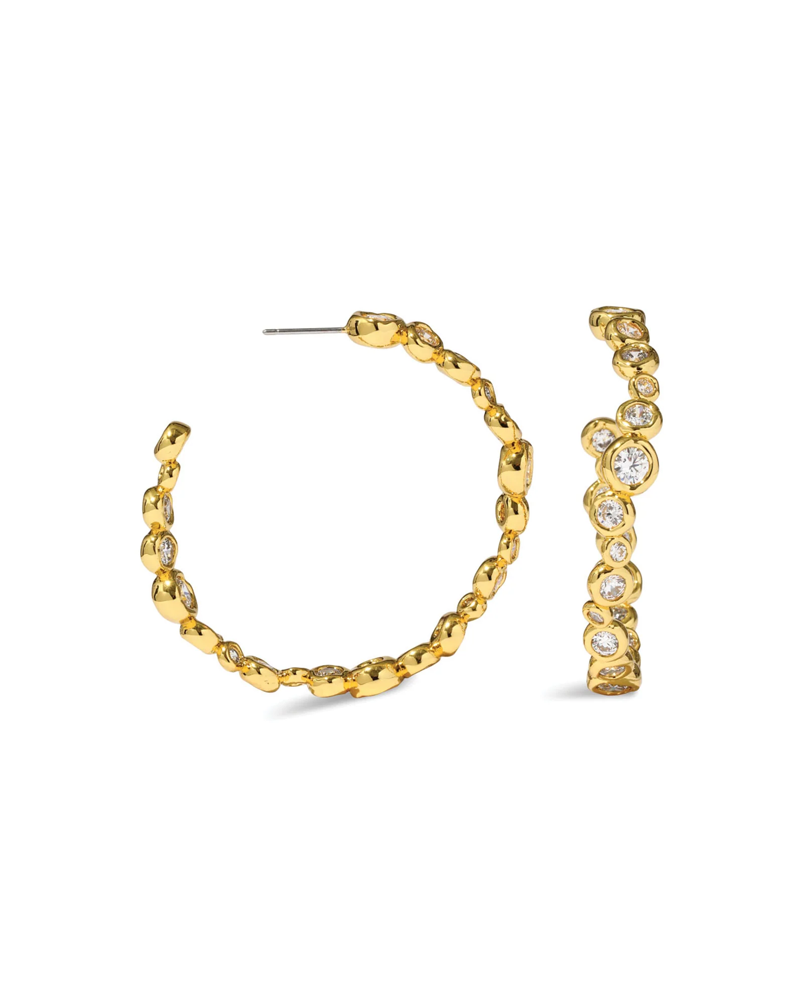 Asterales Gold Large Hoop Earrings - Image 4