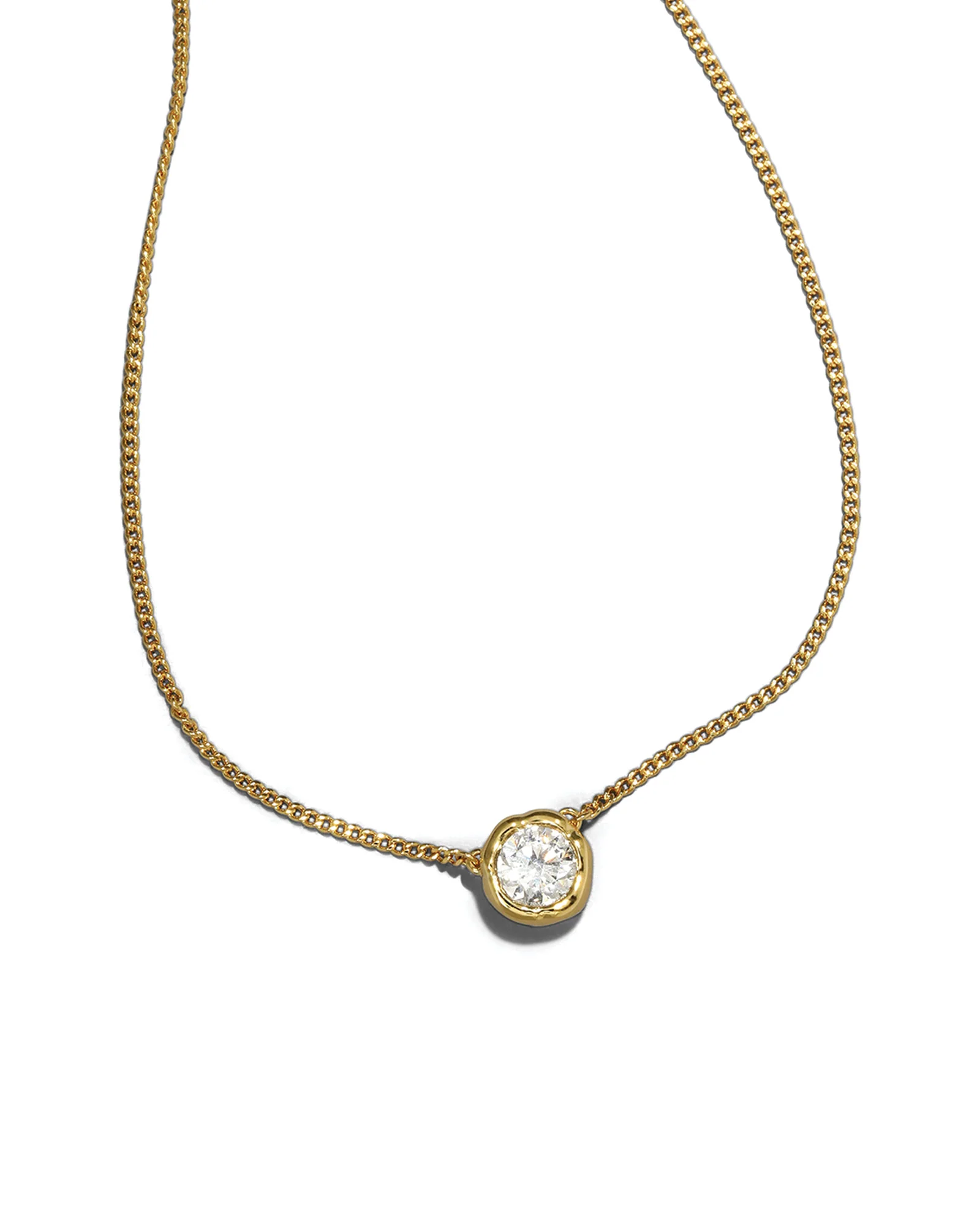 Asterales Gold Solitaire Necklace