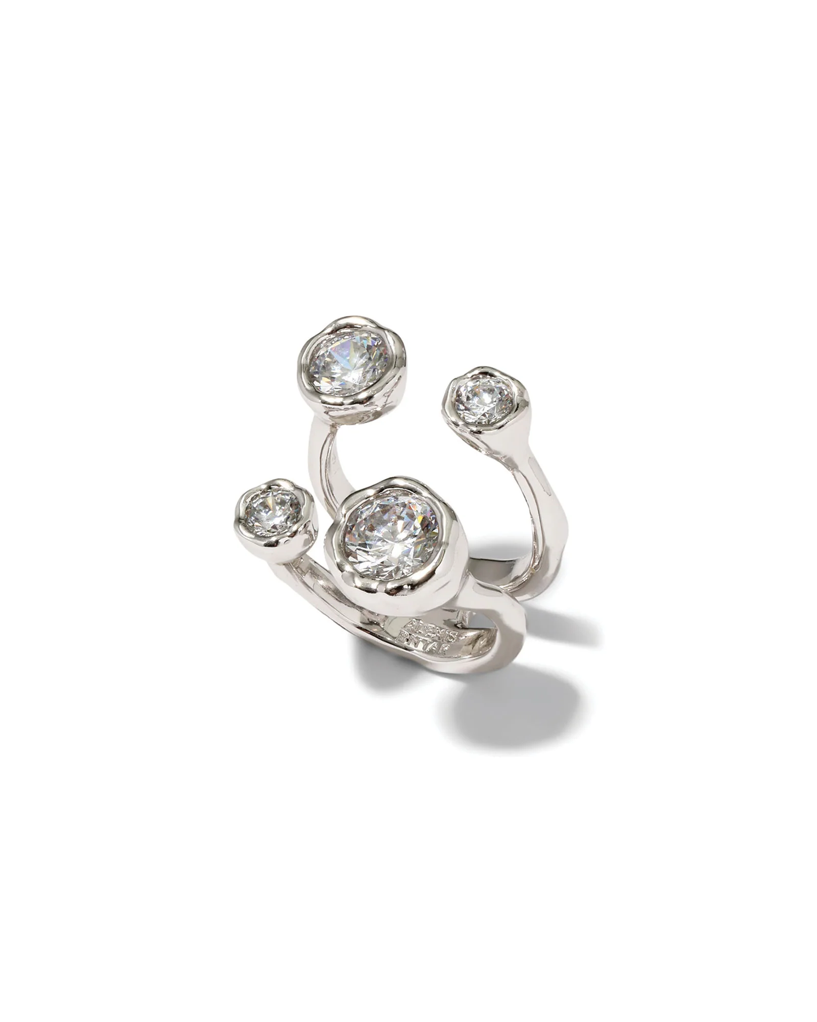 Asterales Silver CZ Open Ring