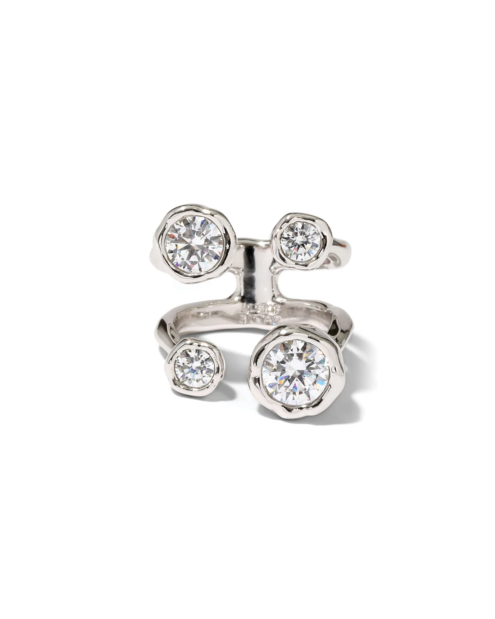 Asterales Silver CZ Open Ring - Image 3