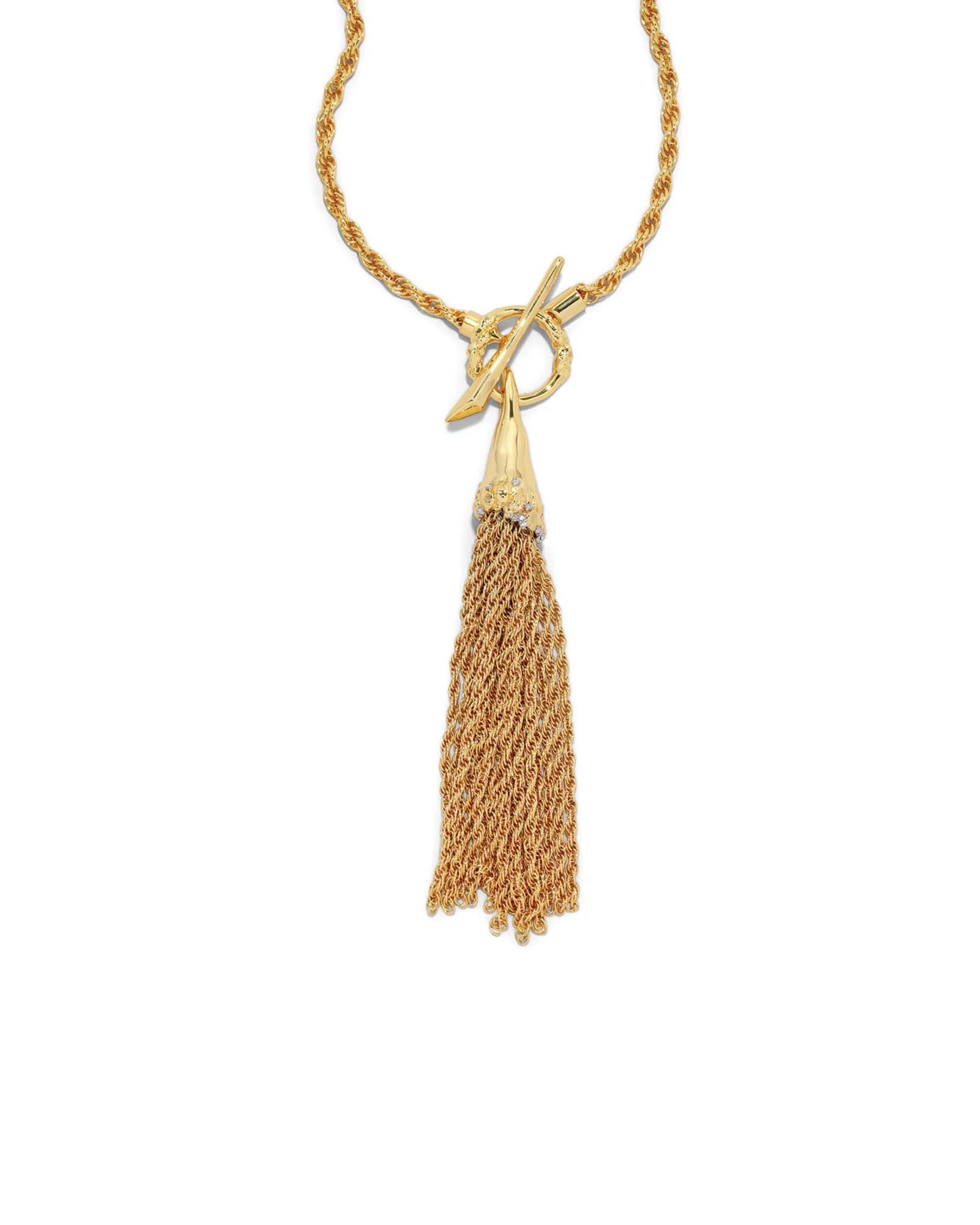 Brut Gold Long Tassel Necklace - Image 3