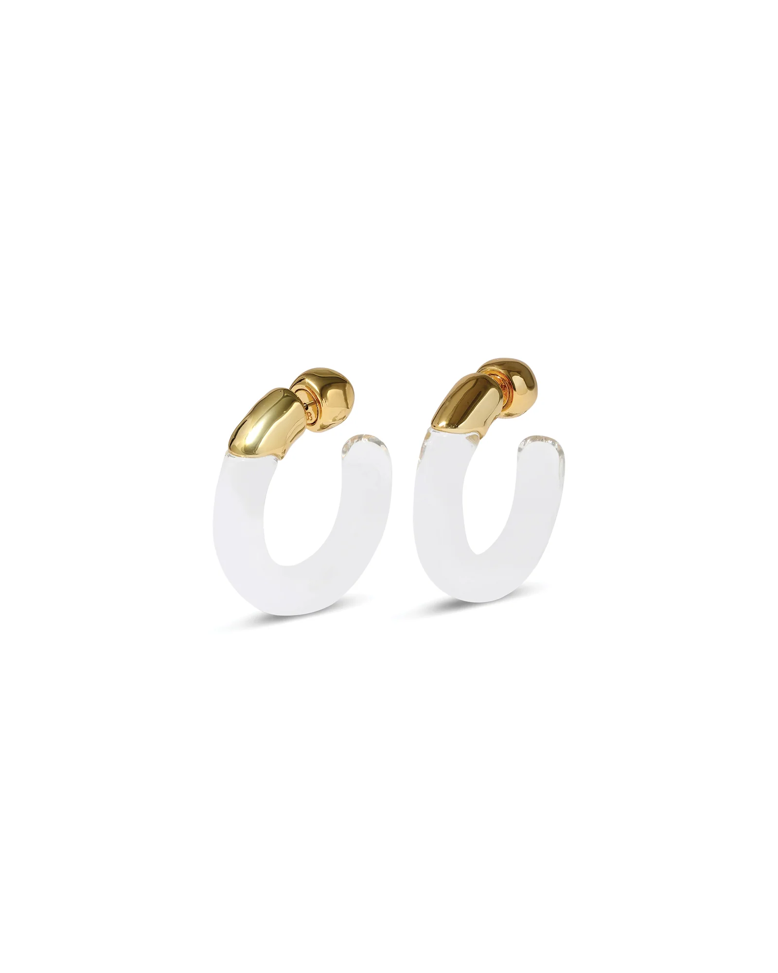 Liquid Lucite Front Back Hoop Earrings