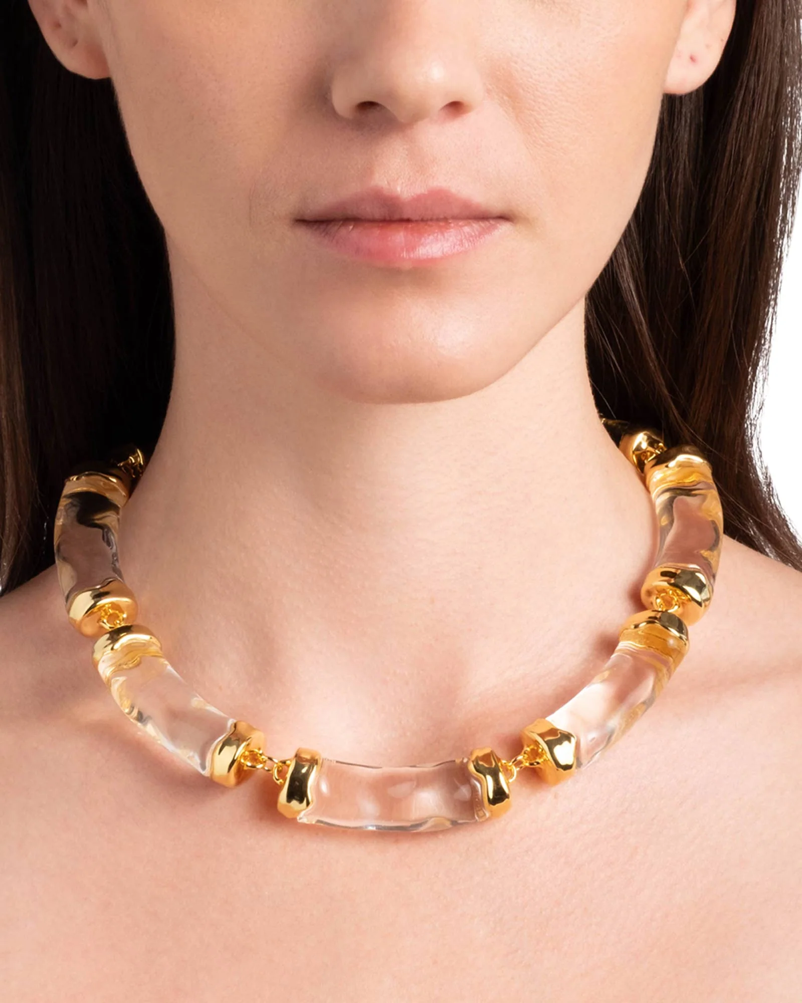 Liquid Lucite Pillow Link Necklace - Image 2