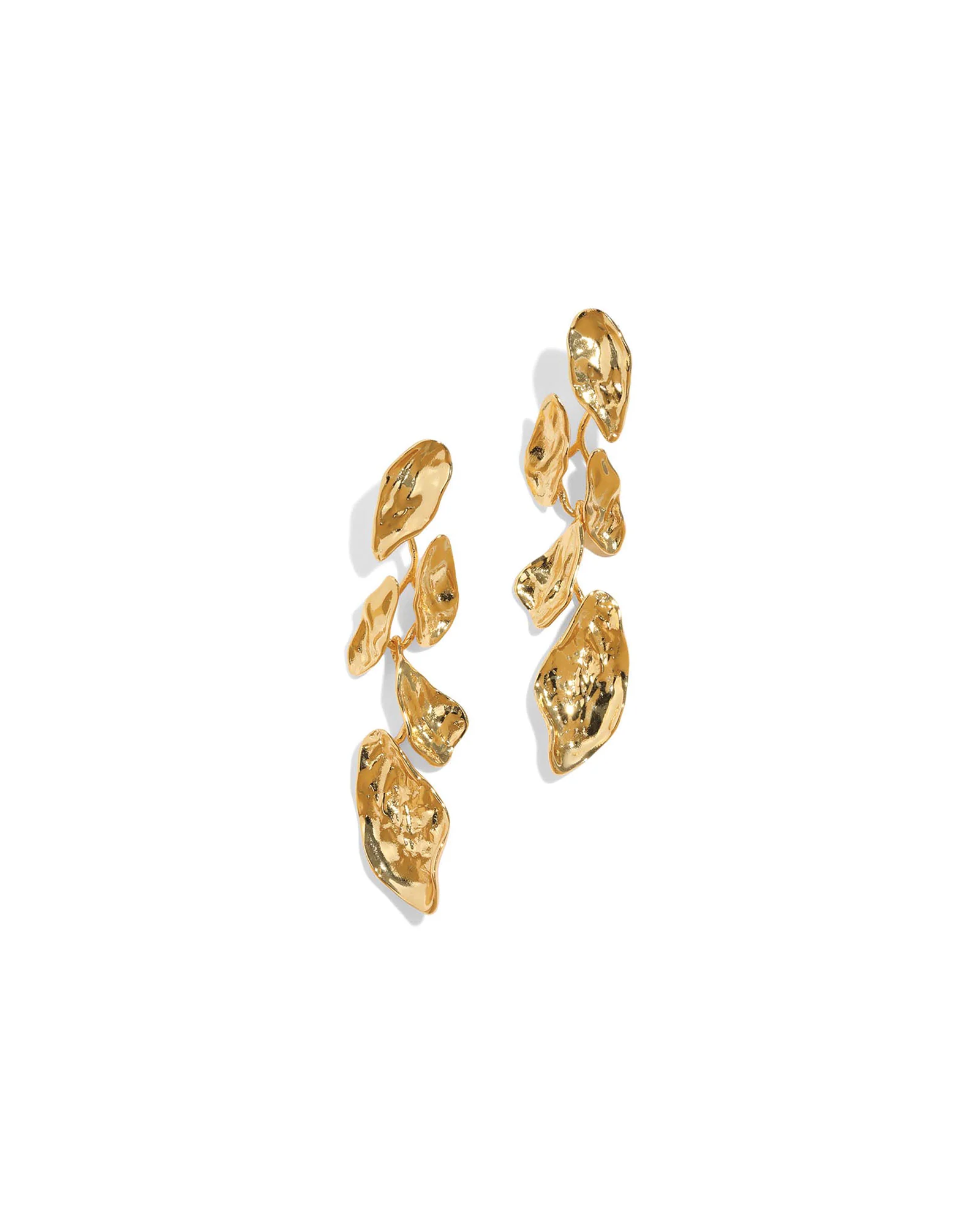 Mosaic Molten Gold Post Earrings