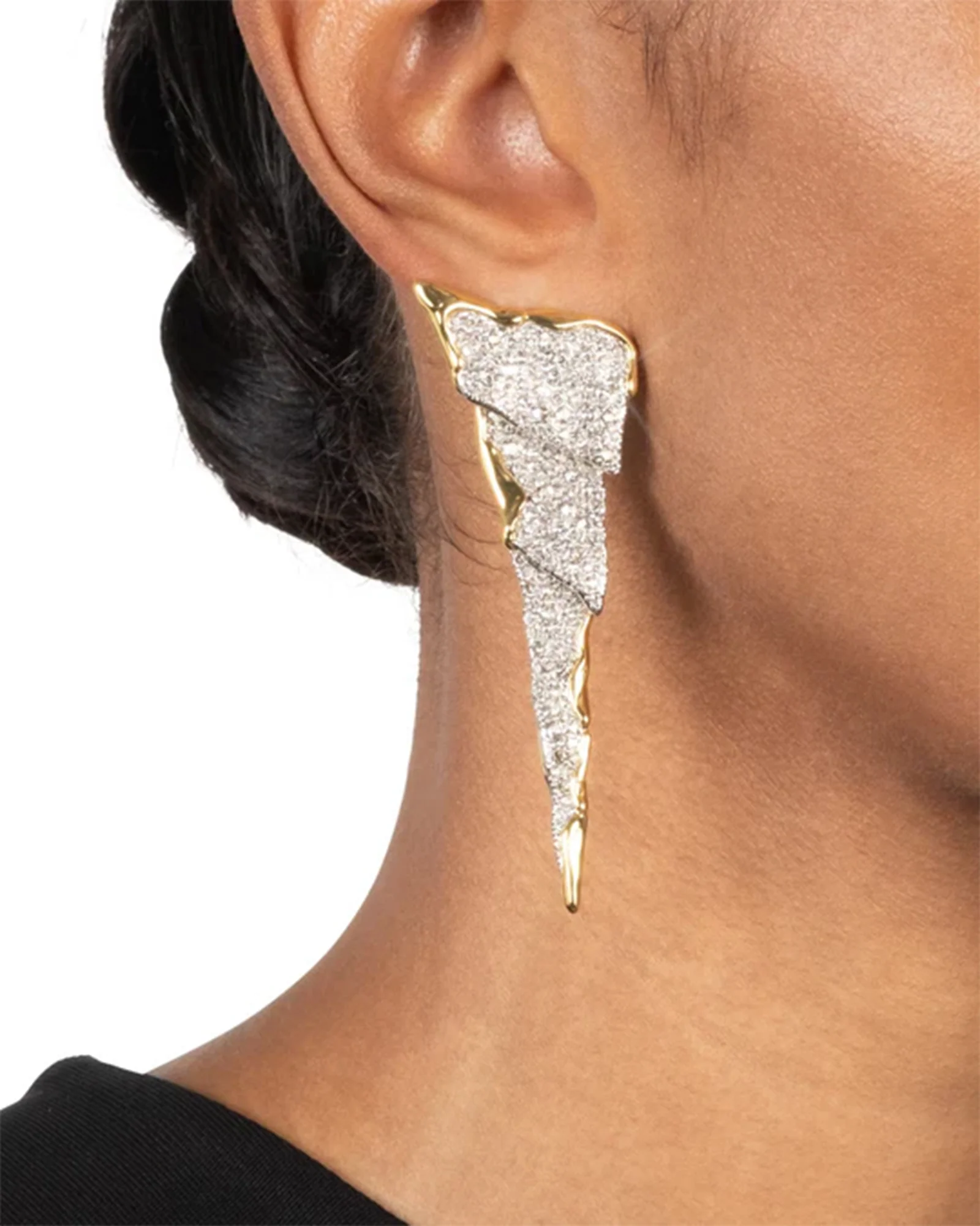 Solanales Crystal Cascade Post Earrings - Image 2