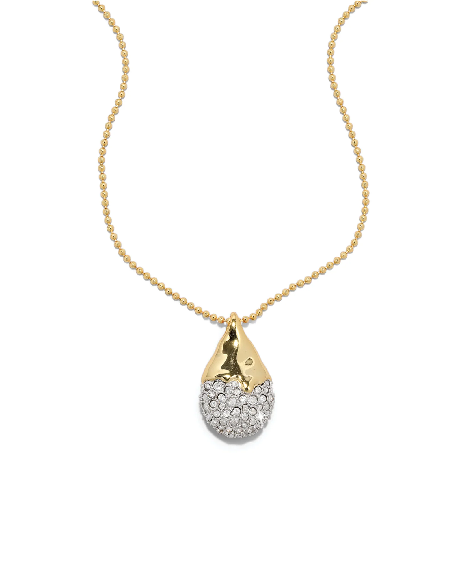 Solanales Crystal Pavé Teardrop Necklace