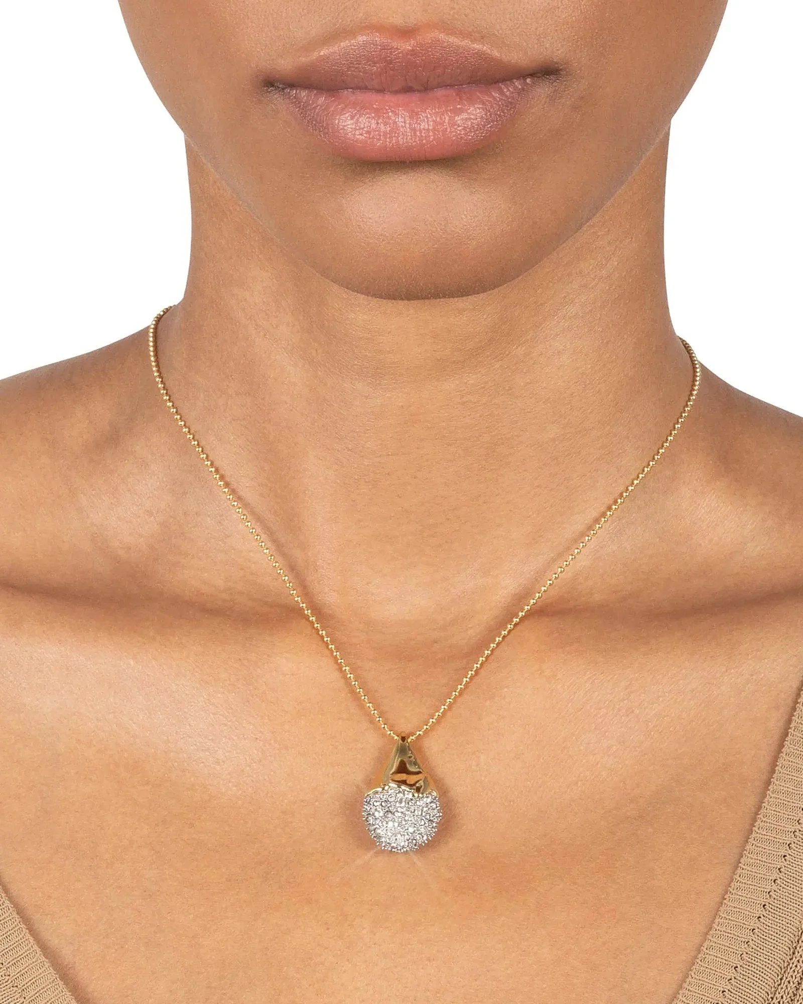 Solanales Crystal Pavé Teardrop Necklace - Image 2