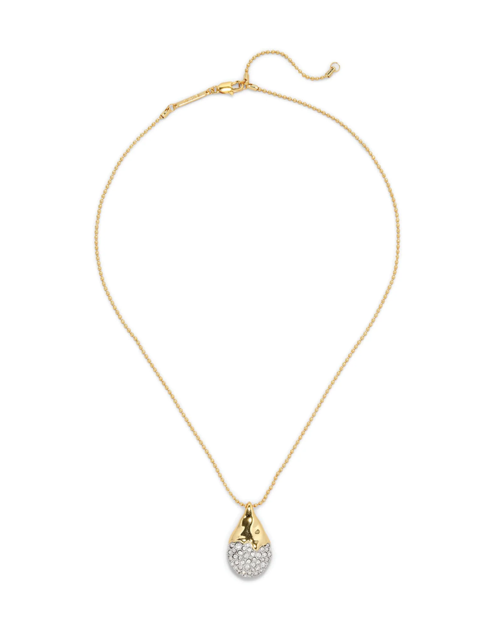 Solanales Crystal Pavé Teardrop Necklace - Image 3