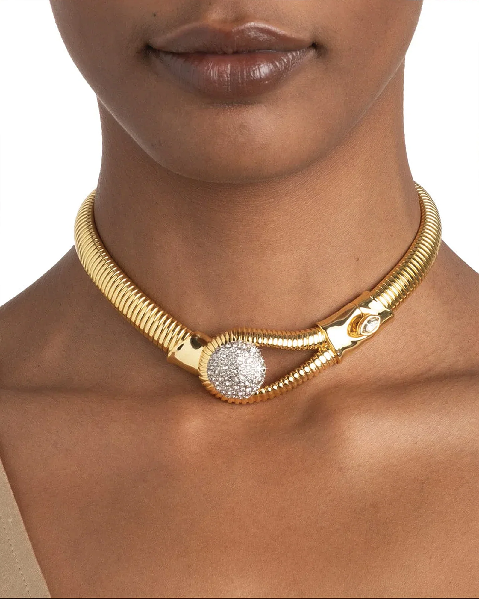Solanales Crystal Pebble Collar Necklace - Image 5