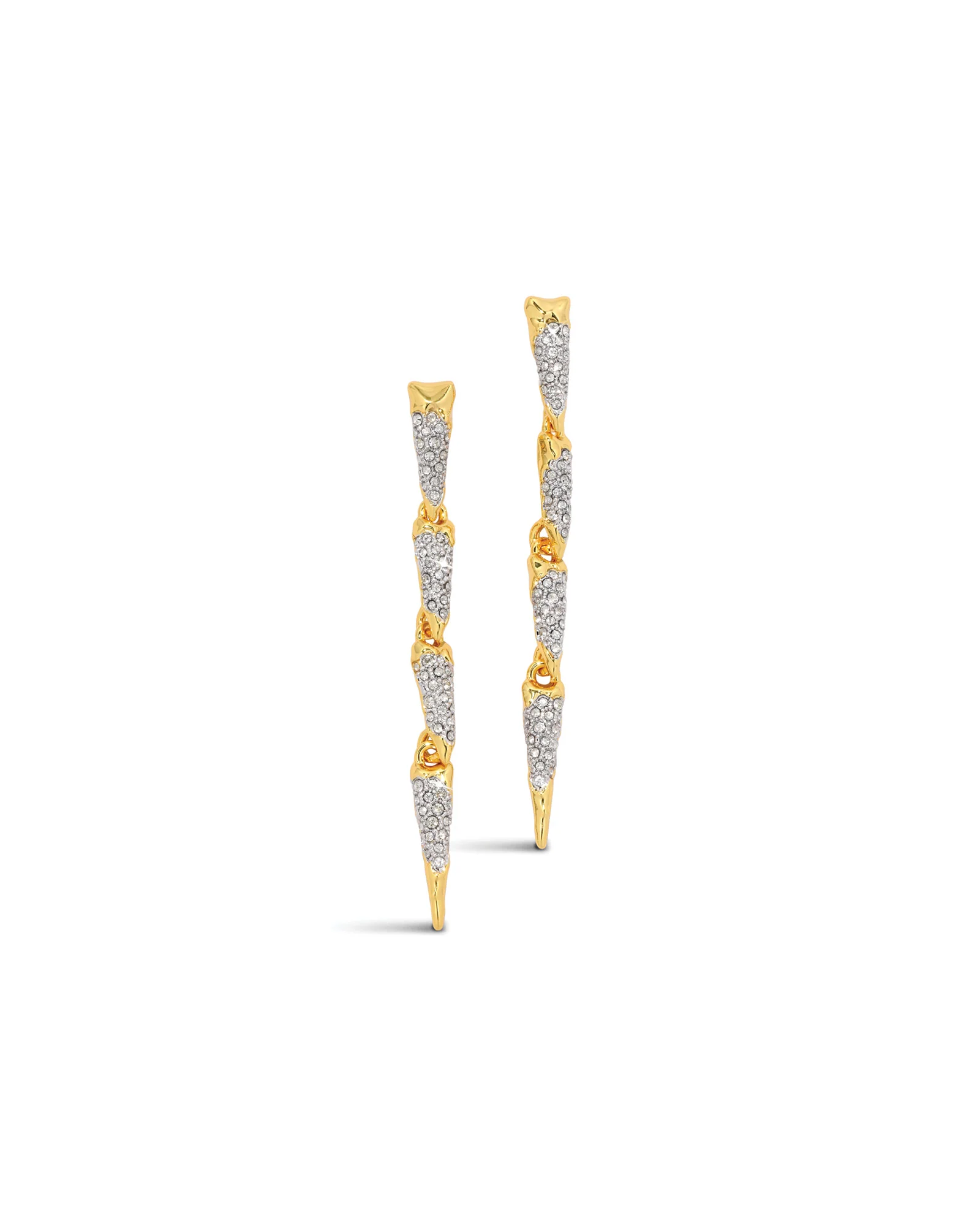 Solanales Crystal Spear Linear Earrings