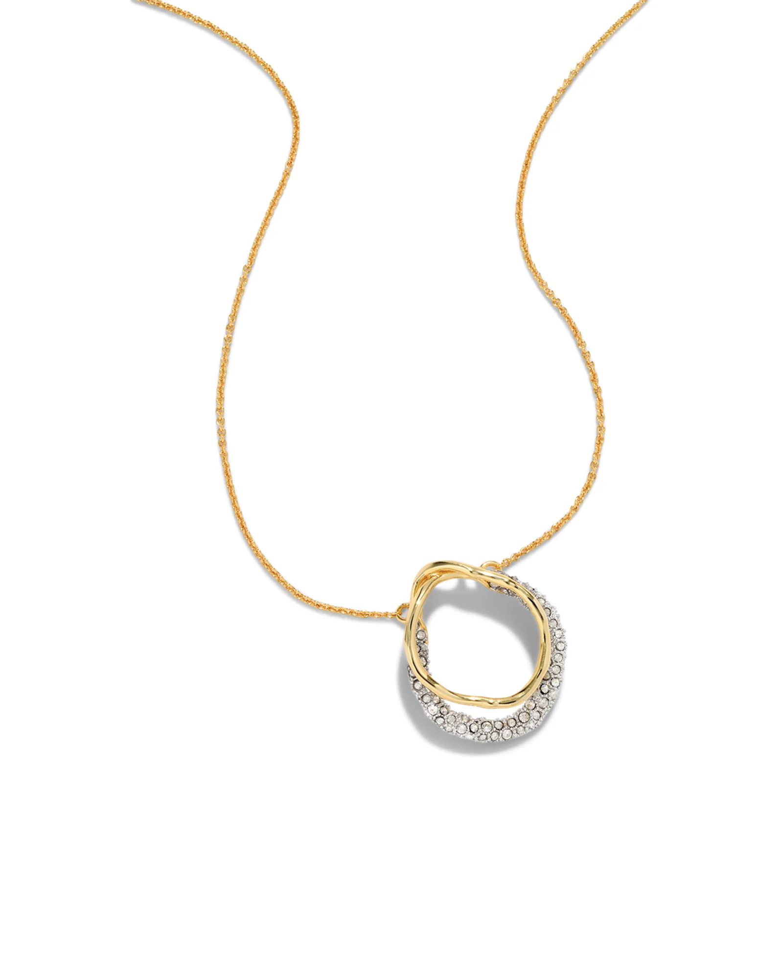 Solanales Gold Crystal Orbit Necklace