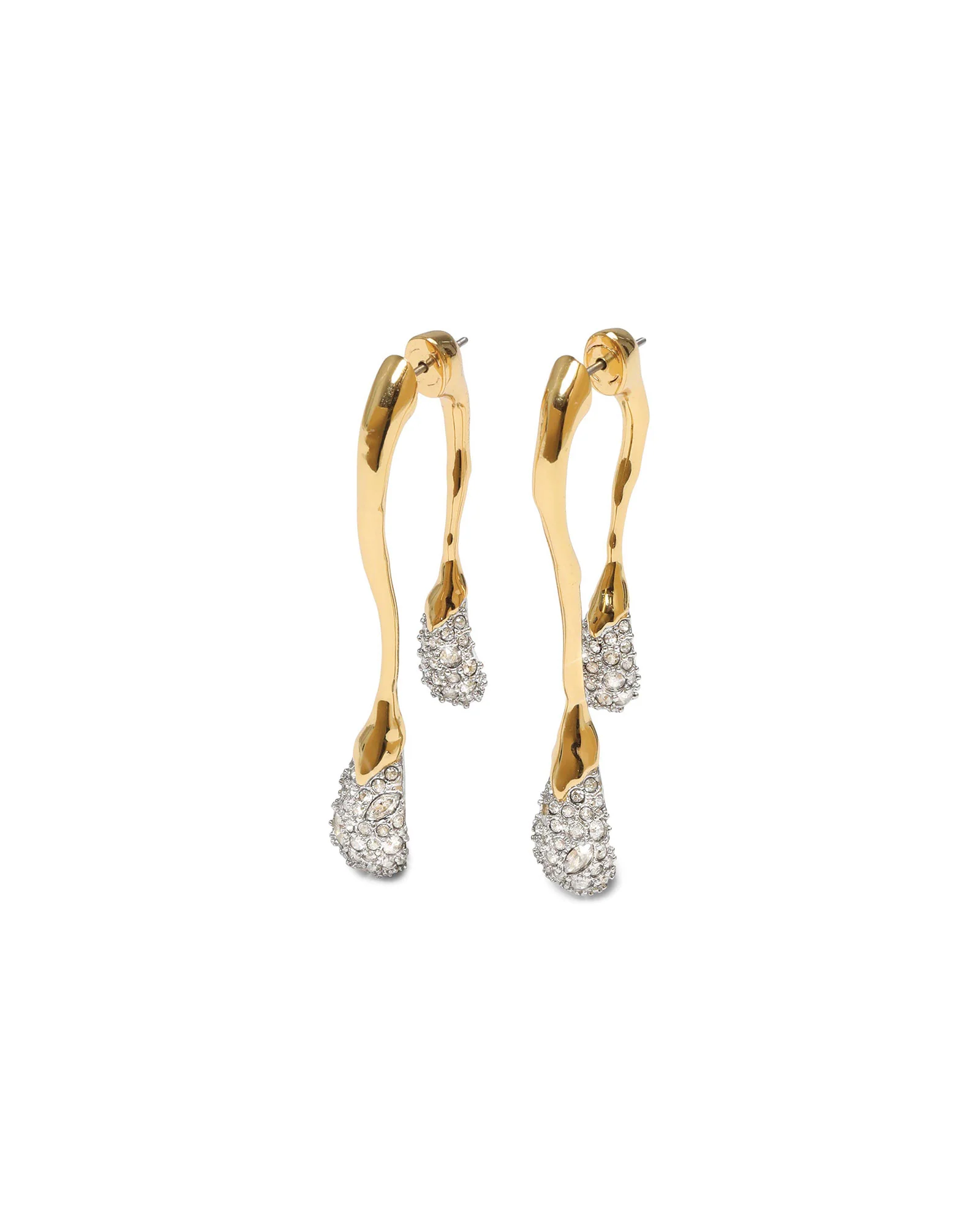 Solanales Crystal Front Back Double Drop Earrings