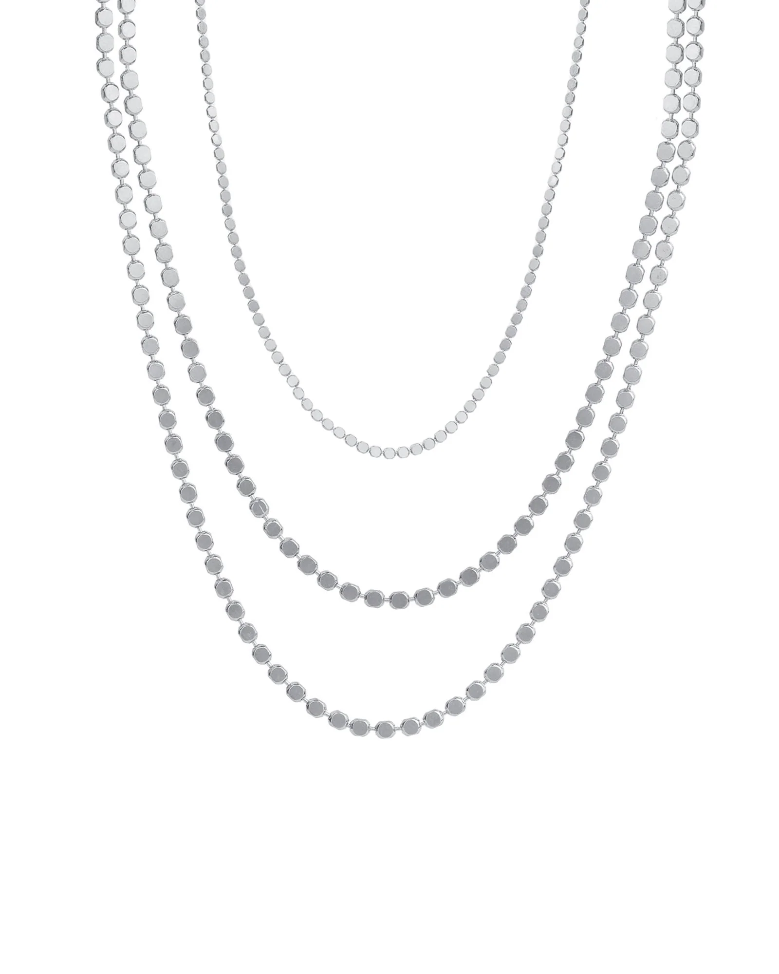 3 Row Ball Disc Necklace