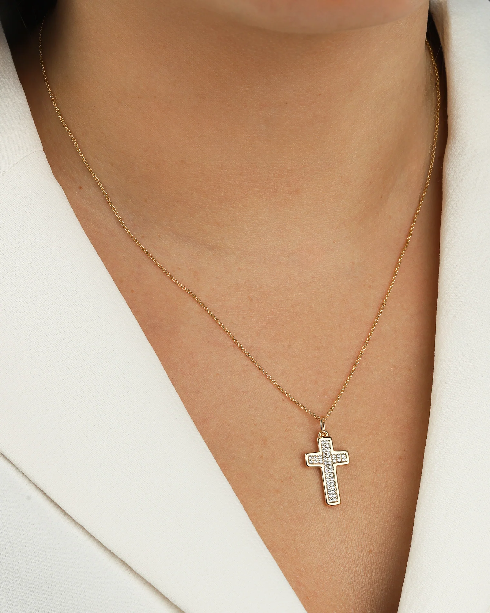 Cross Pavé Charm - Image 2