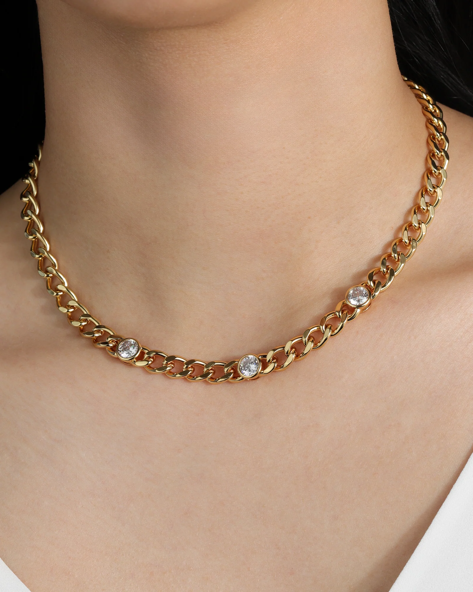 Cuban Link 3 CZ Necklace | 7mm - Image 2