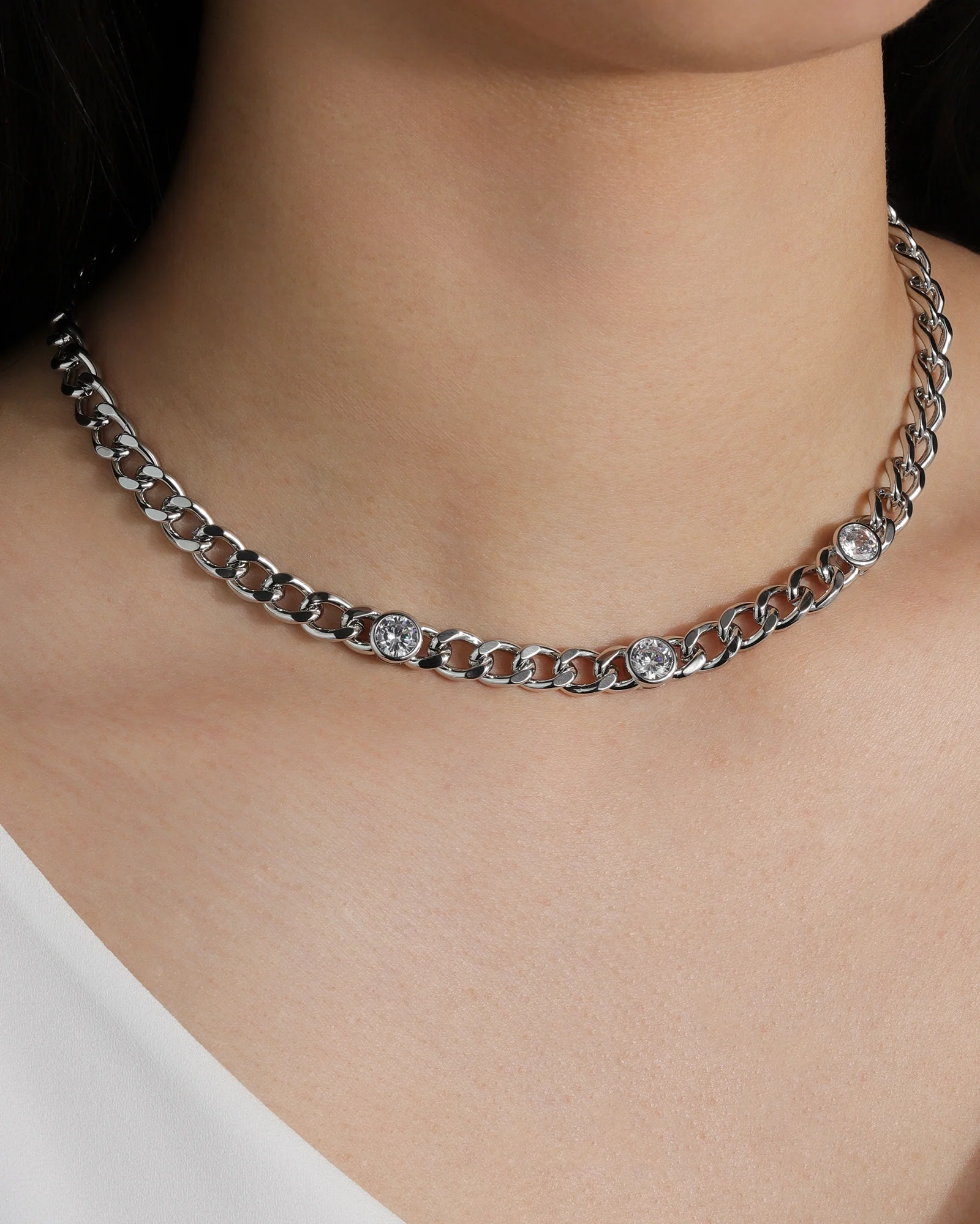 Cuban Link 3 CZ Necklace | 7mm - Image 2