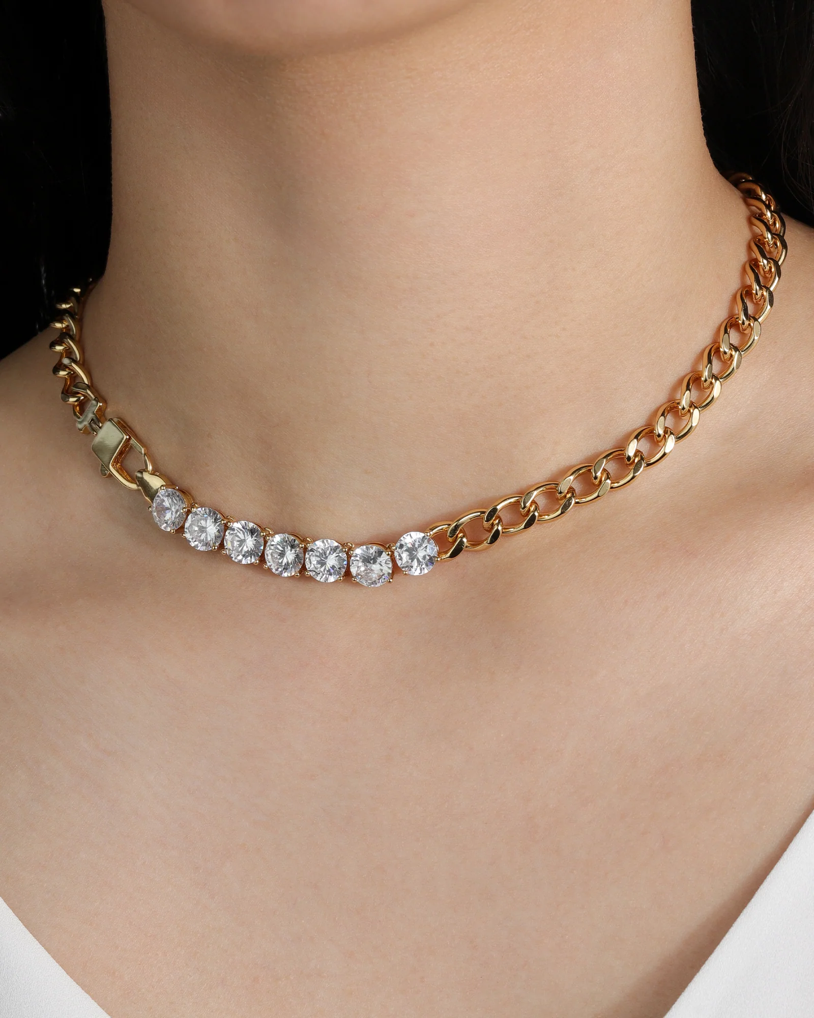 Cuban Link 7 CZ Necklace | 7mm - Image 2