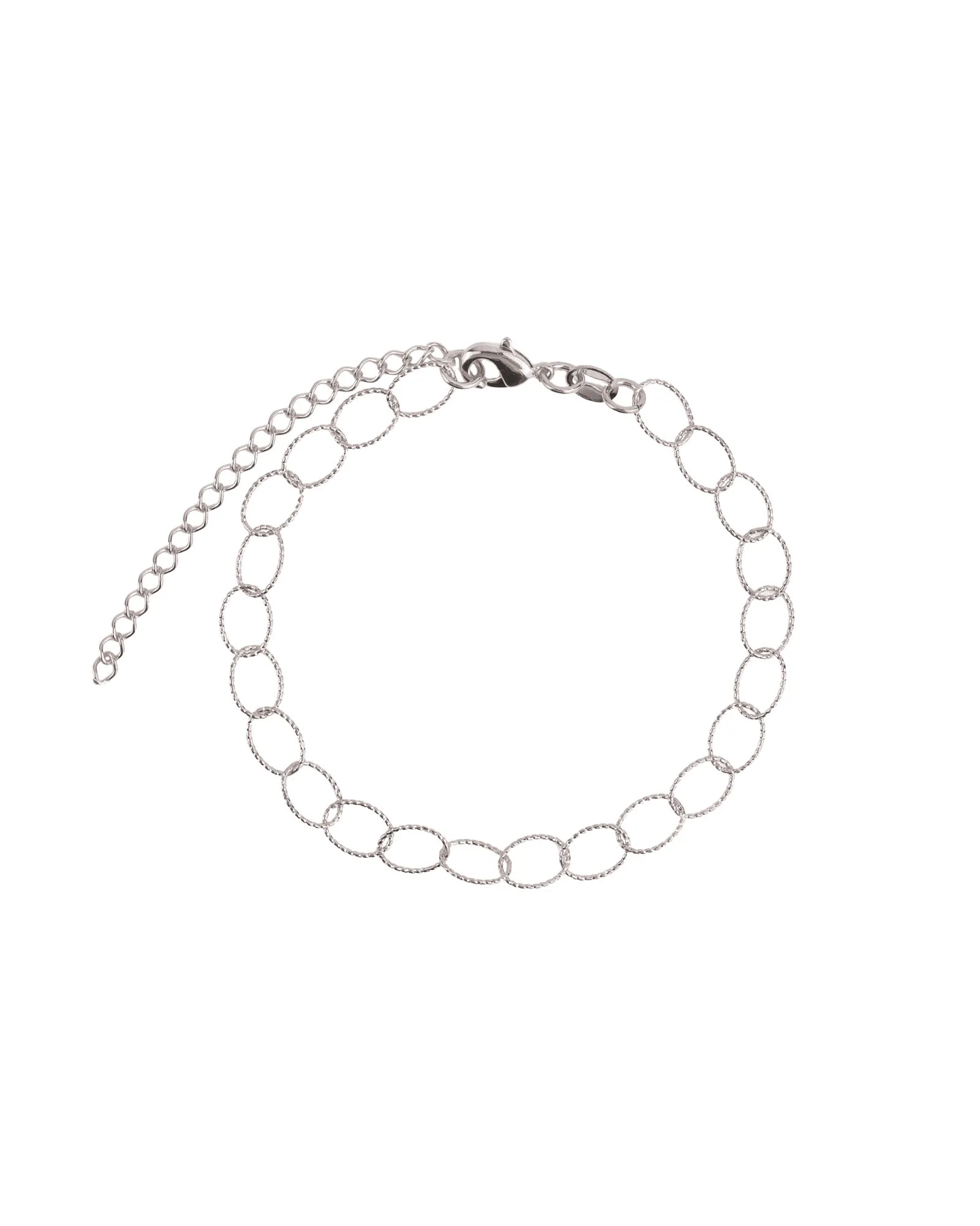 Oval Text Link Bracelet
