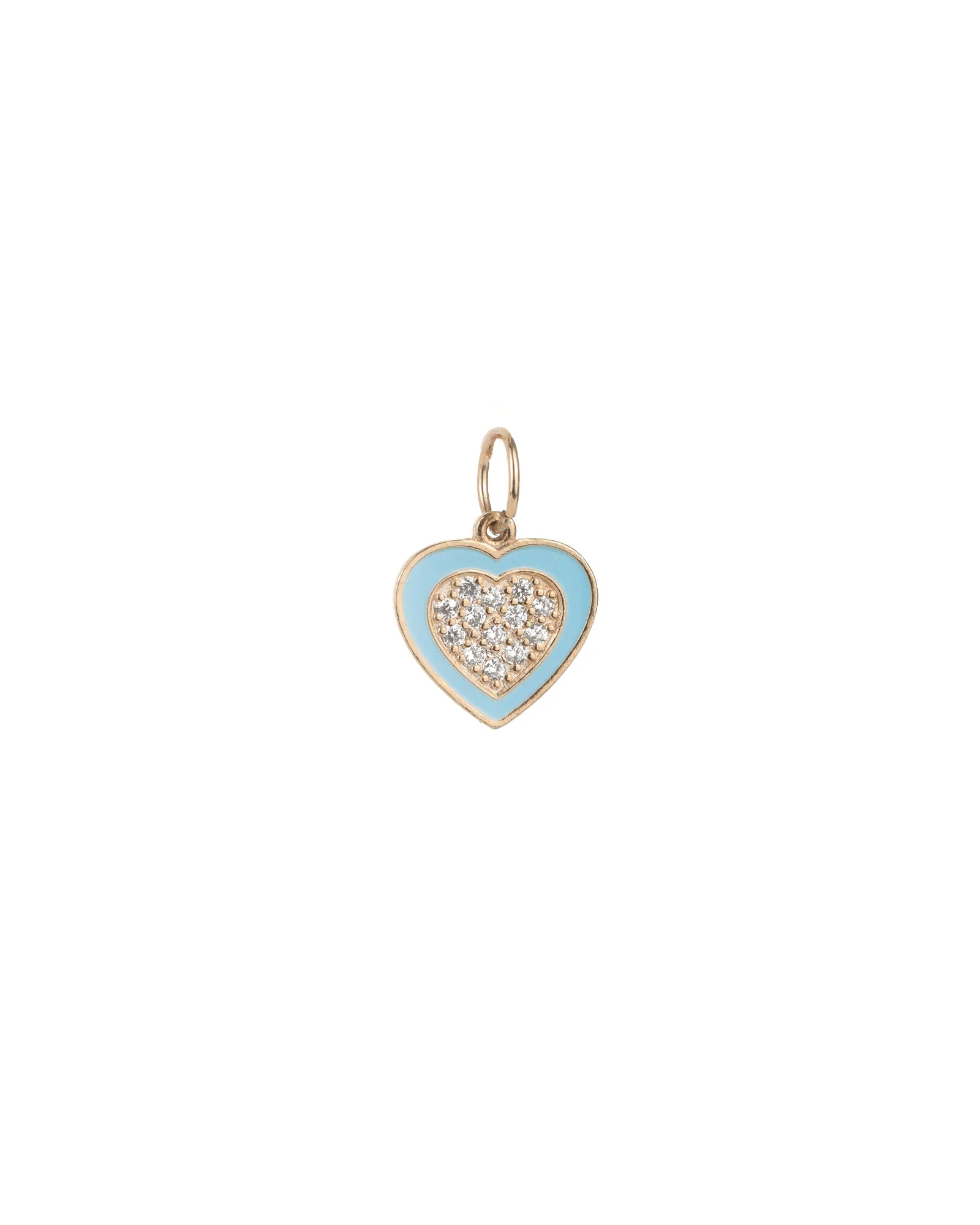 Pavé Heart Centre Enamel Charm