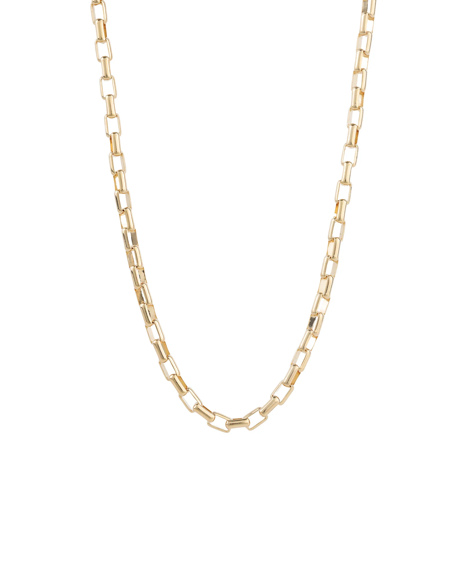 Rectangle Link Chain Necklace