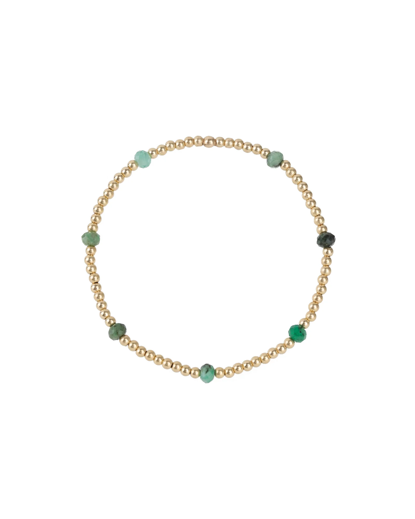 Beaded 7 Stone Bracelet | 2.5mm