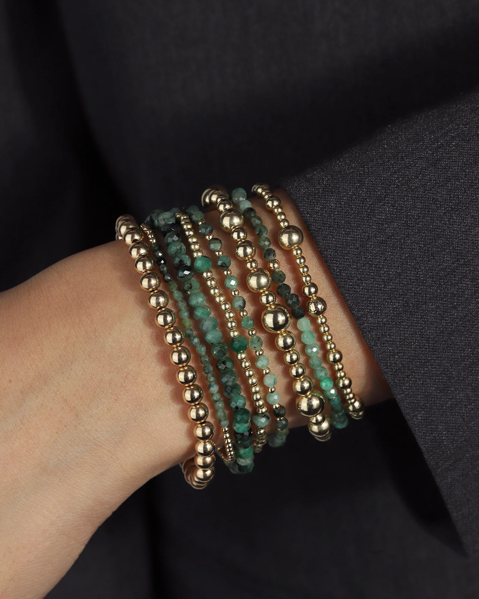 Beaded 7 Stone Bracelet | 2.5mm - Image 2