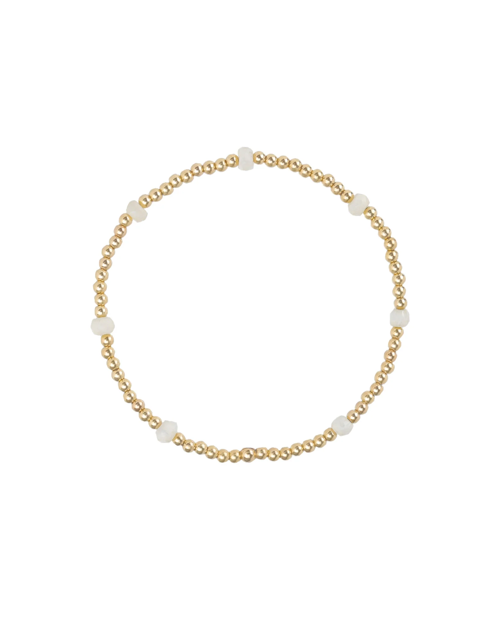 Beaded 7 Stone Bracelet | 2.5mm