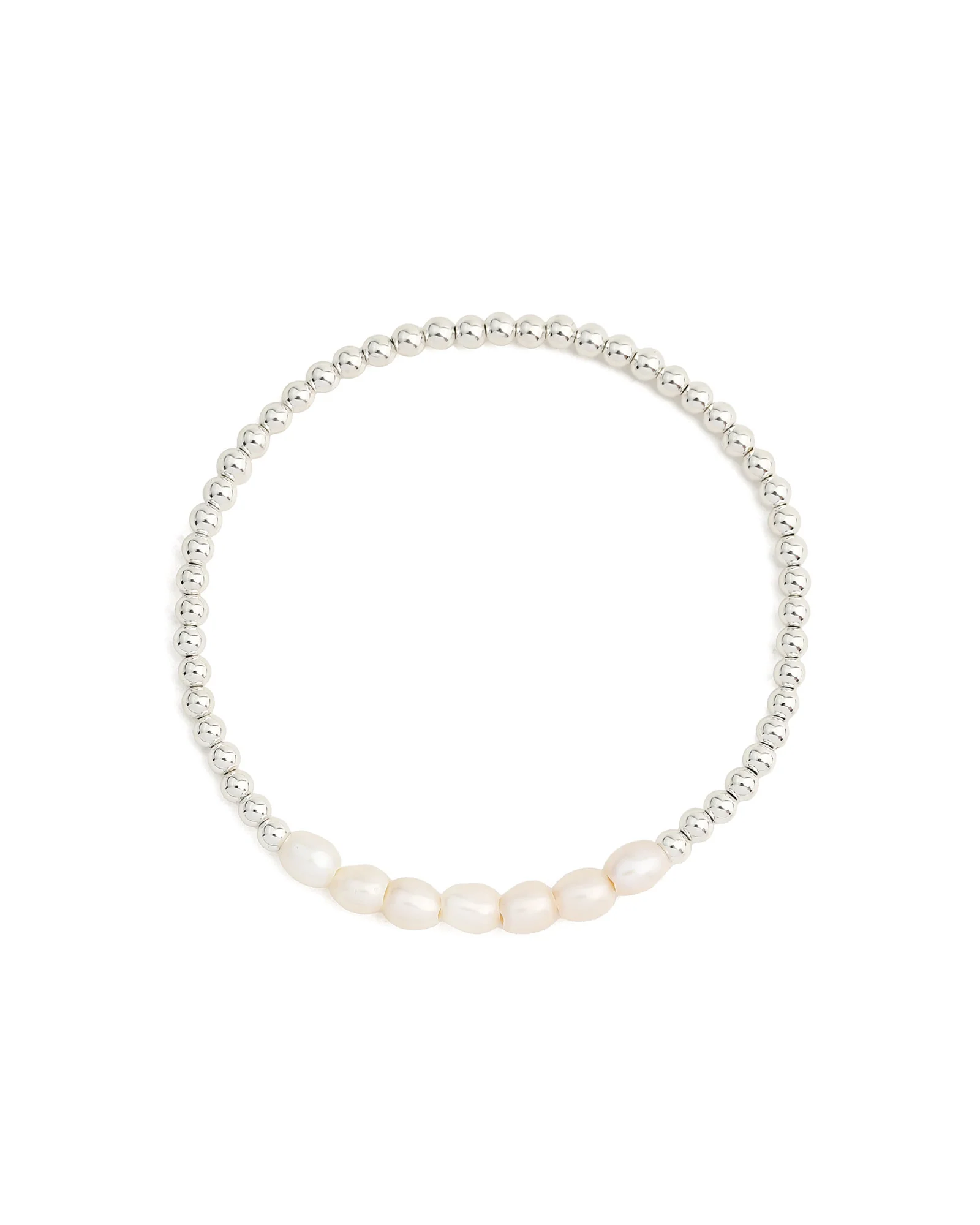 Beaded Oval Pearl Bracelet | 3mm