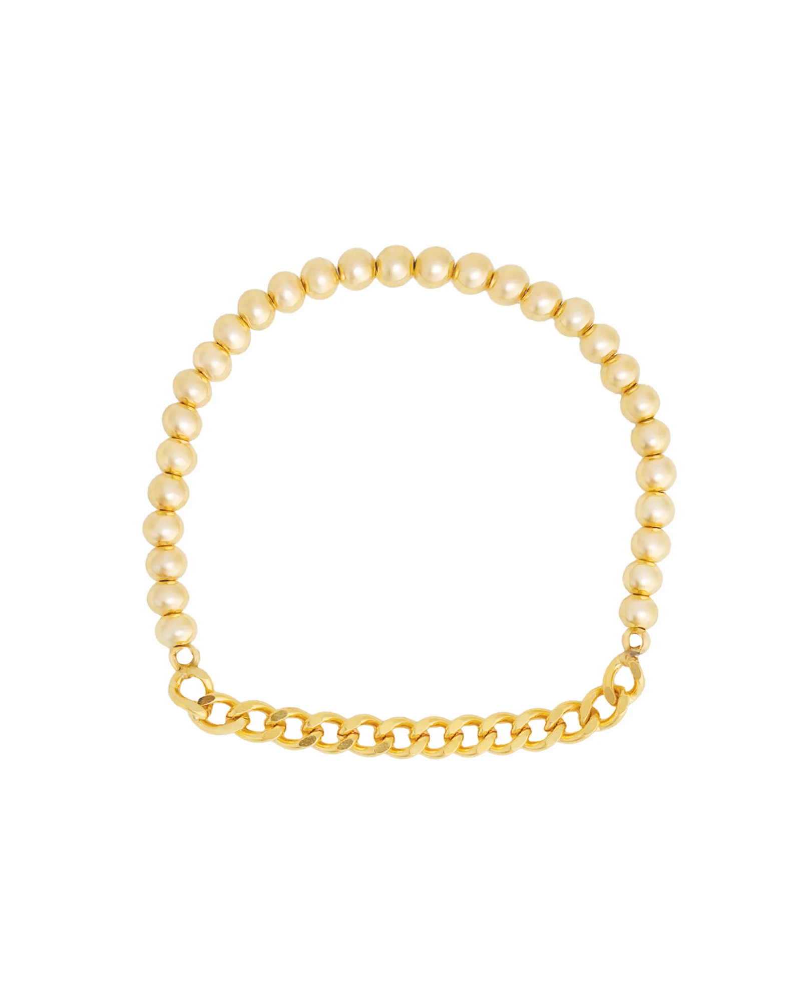 Beaded & Chain Bracelet | 4mm
