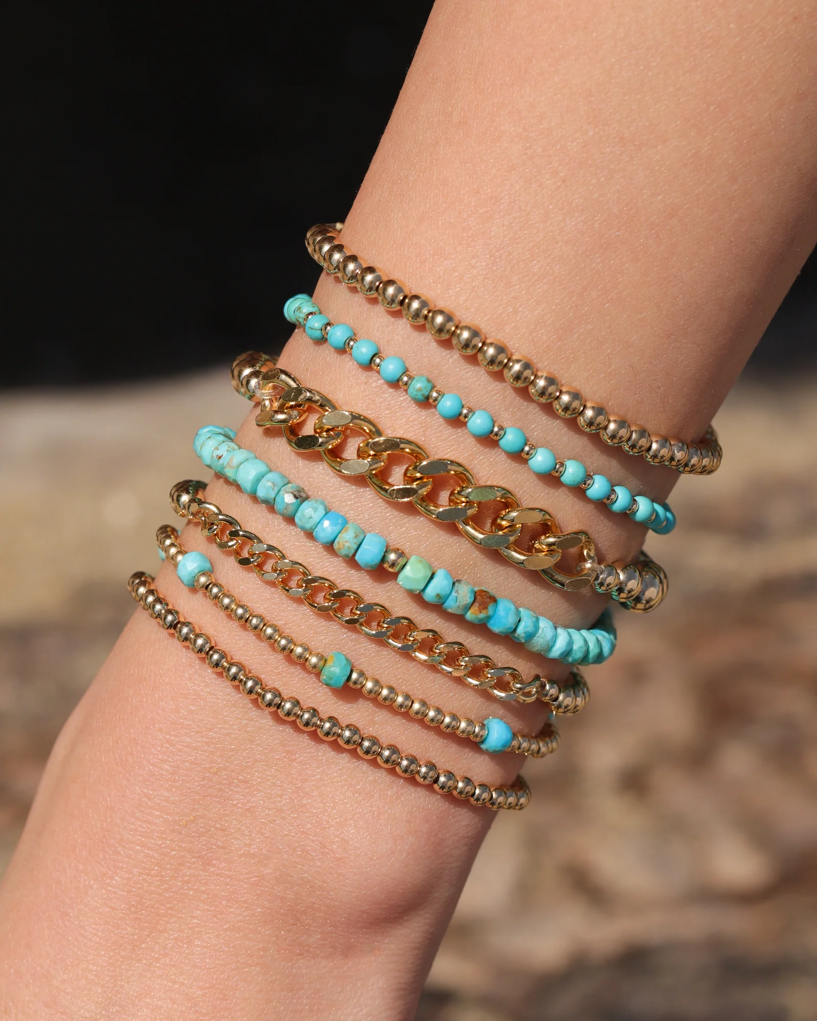 Beaded & Chain Bracelet | 4mm - Image 2