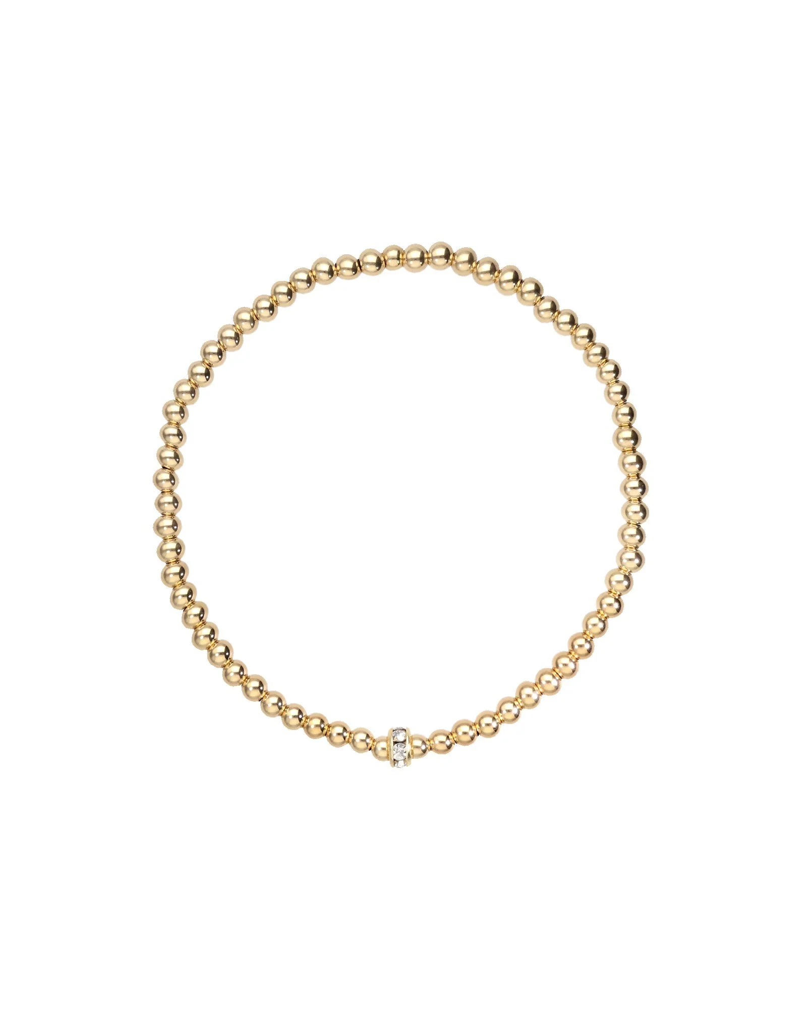 Beaded CZ Rondelle Bracelet I 3mm