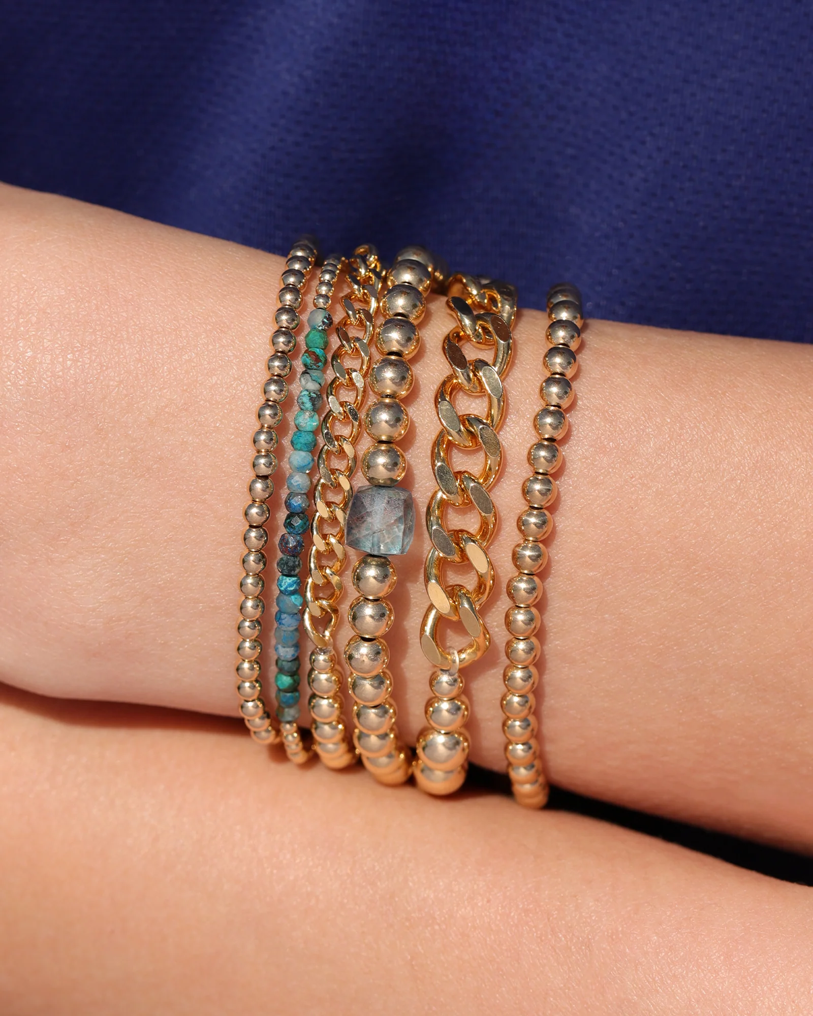 Beaded Stone Bracelet | 2mm - Image 2