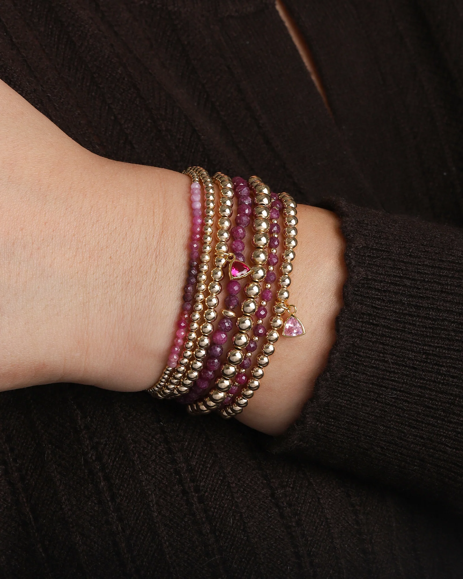 Beaded Stone Bracelet | 2mm - Image 2