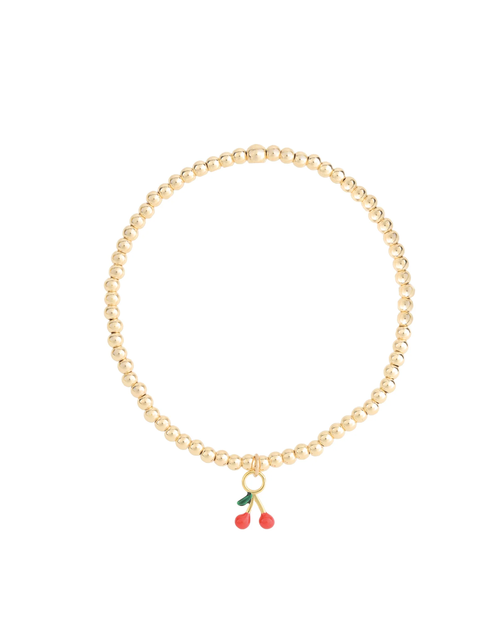 Cherry Drop Beaded Bracelet | 3mm