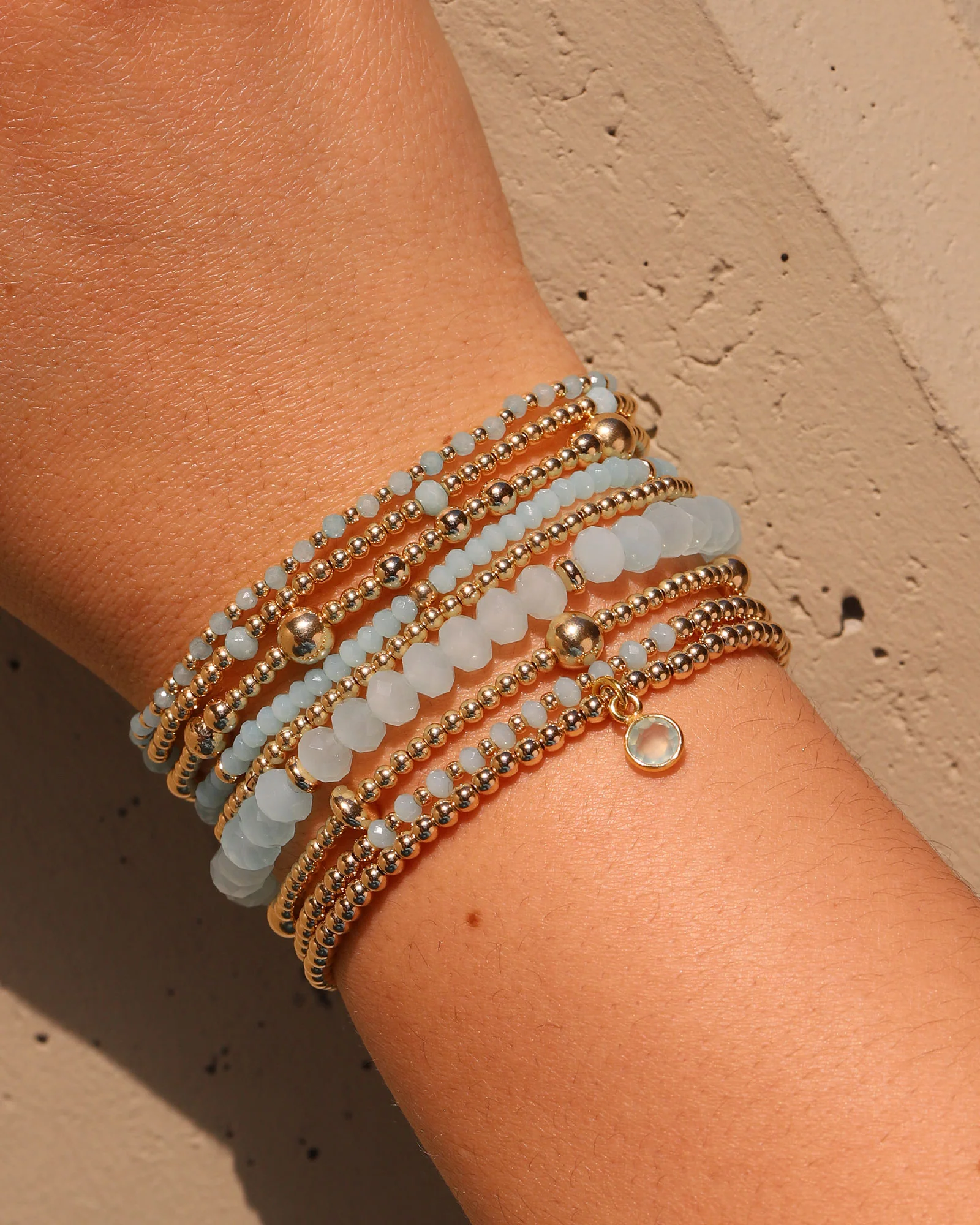 Crystal 5 Saucer Bracelet | 6mm - Image 2
