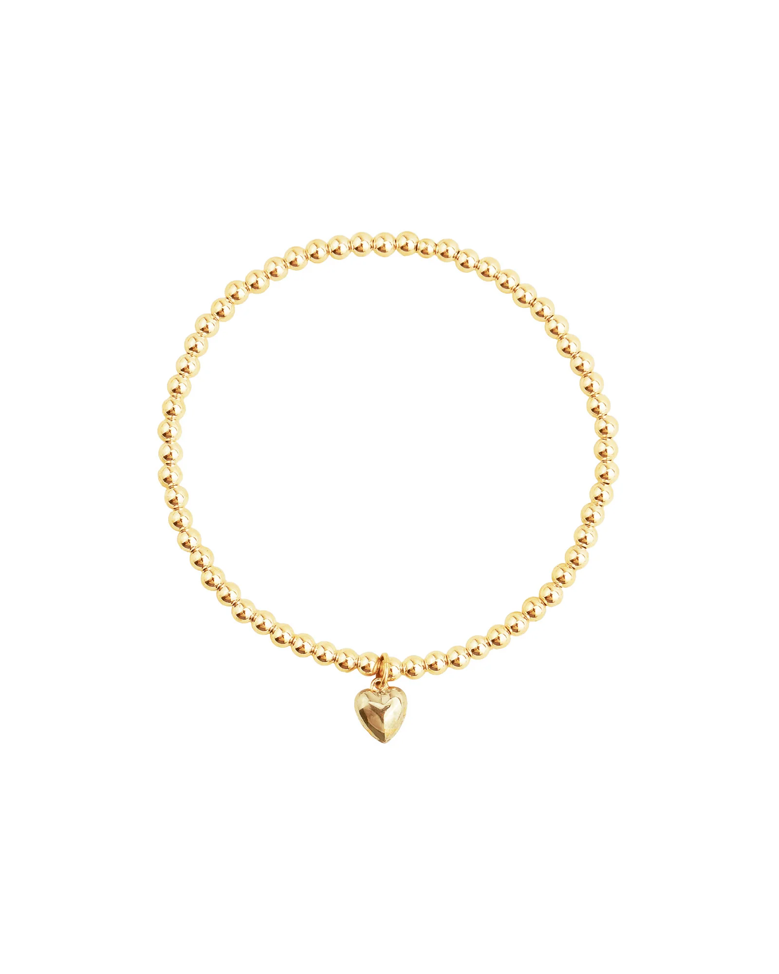 Heart Drop Beaded Bracelet | 3mm