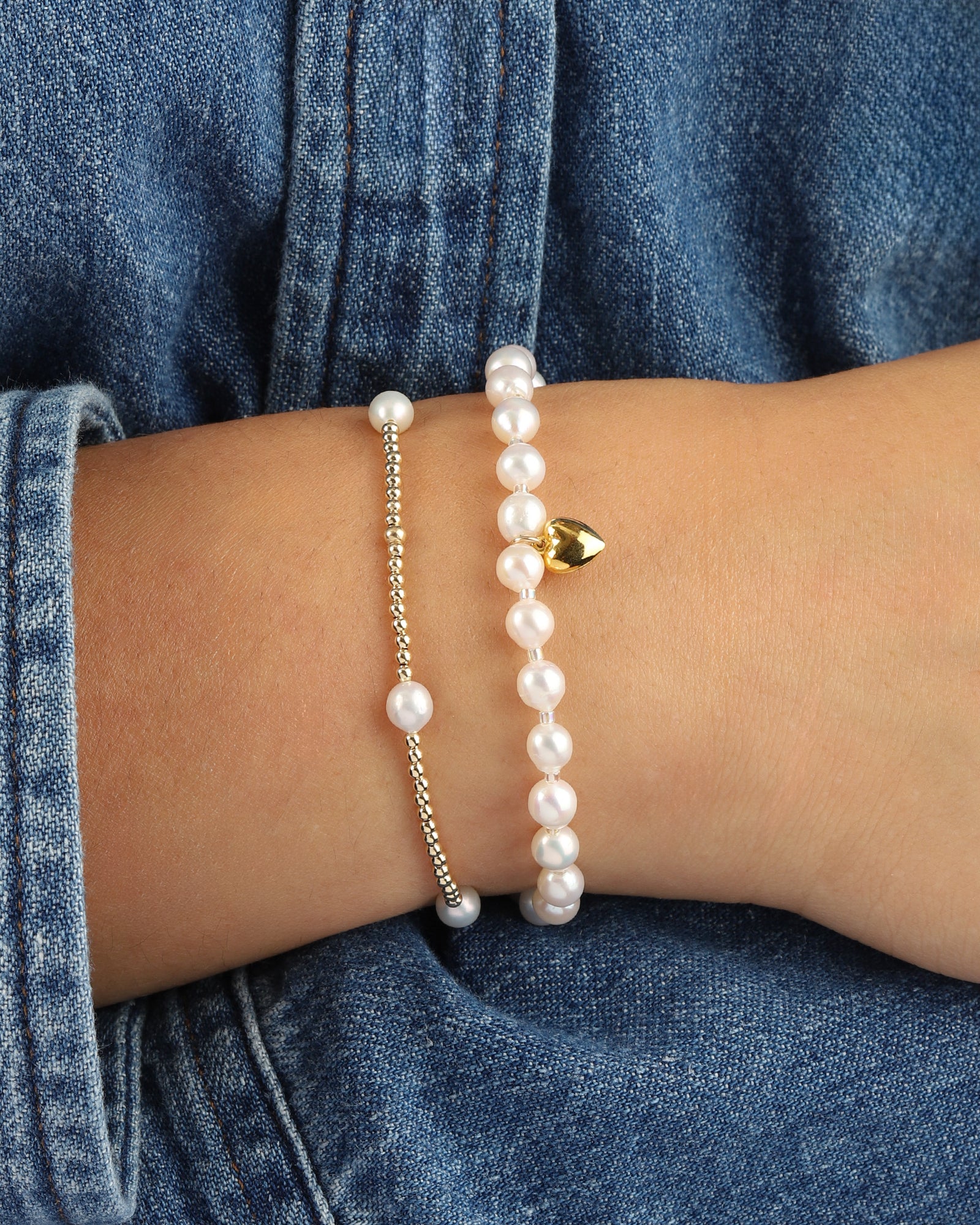 Beaded Station Small Pearl Bracelet | 2mm - Image 3